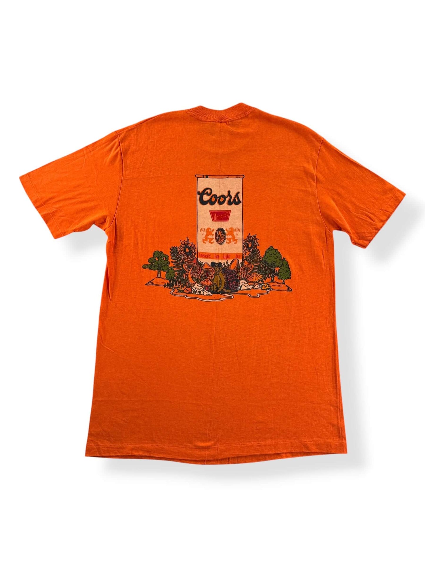 Back of Vintage NOS Coors 2-Sided Pocket Tee SZ L