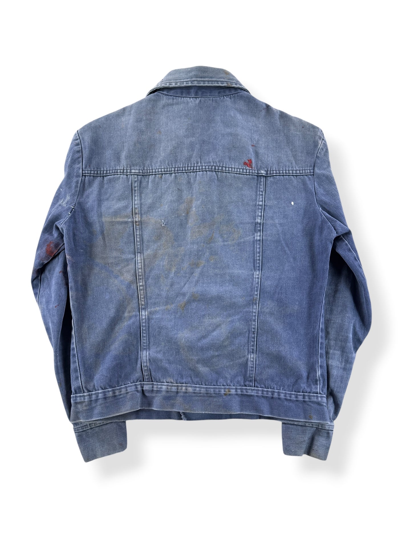 Back of Vintage Distressed Moleskin Trucker Jacket SZ S