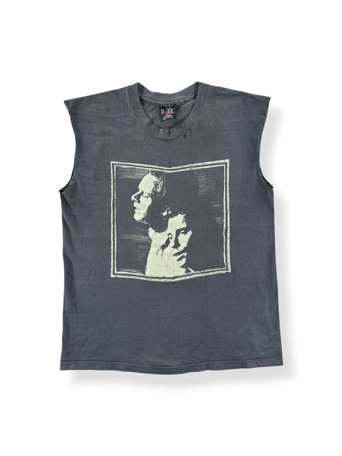 Front of Vintage Simon and Garfunkel 1993 Cutoff SZ L (Fits M)