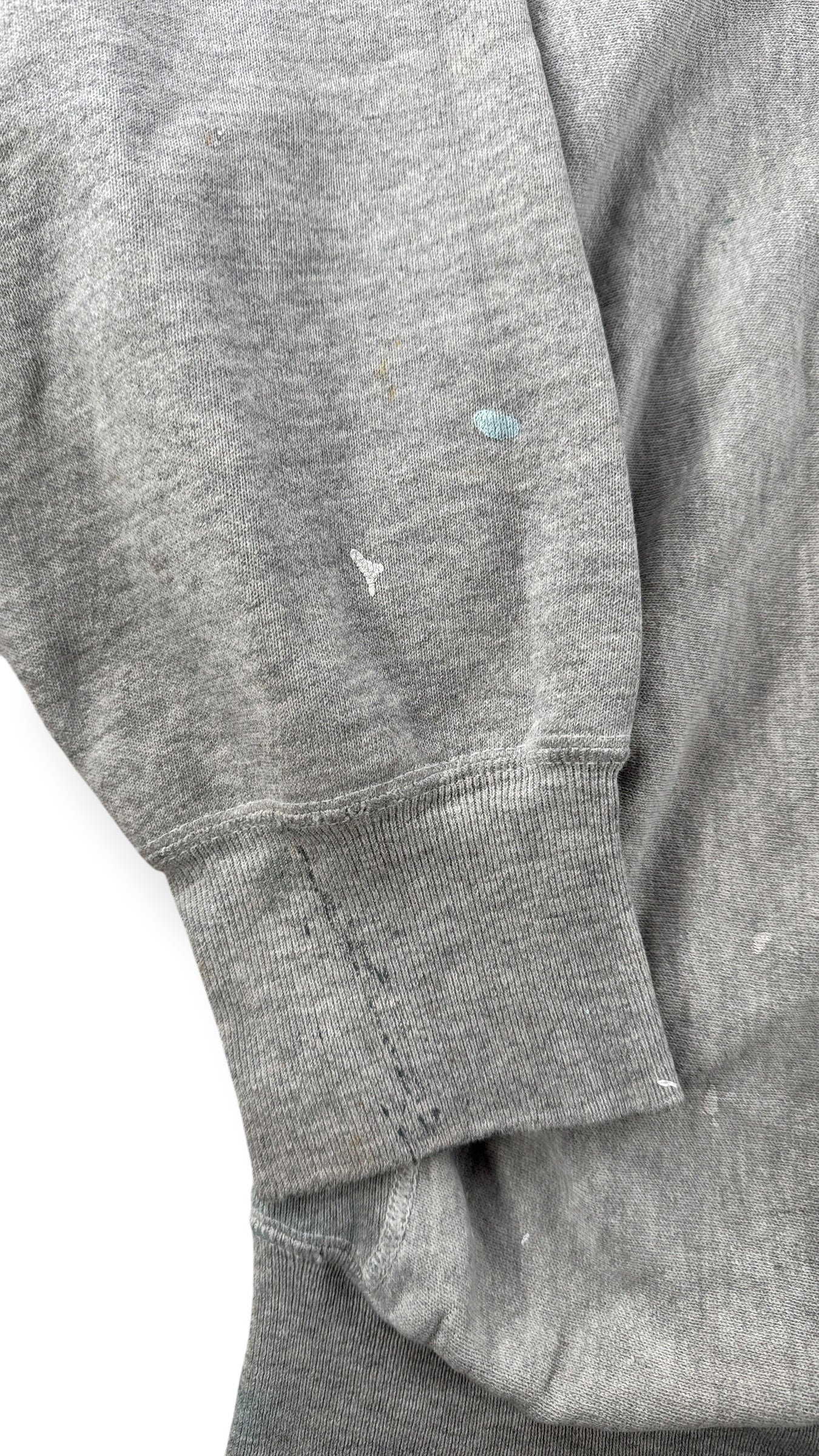 Paint stains on Vintage Long Beach Island Paint Splattered Reverse Weave Crewneck SZ L