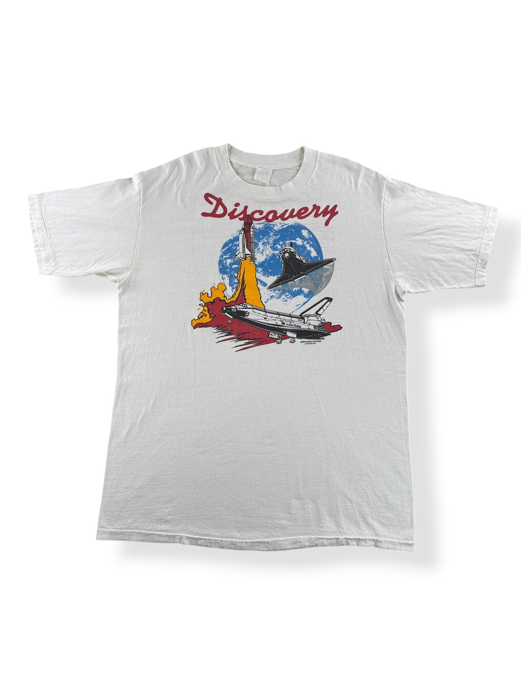 Front of Vintage Discovery Space Shuttle Tee SZ XL