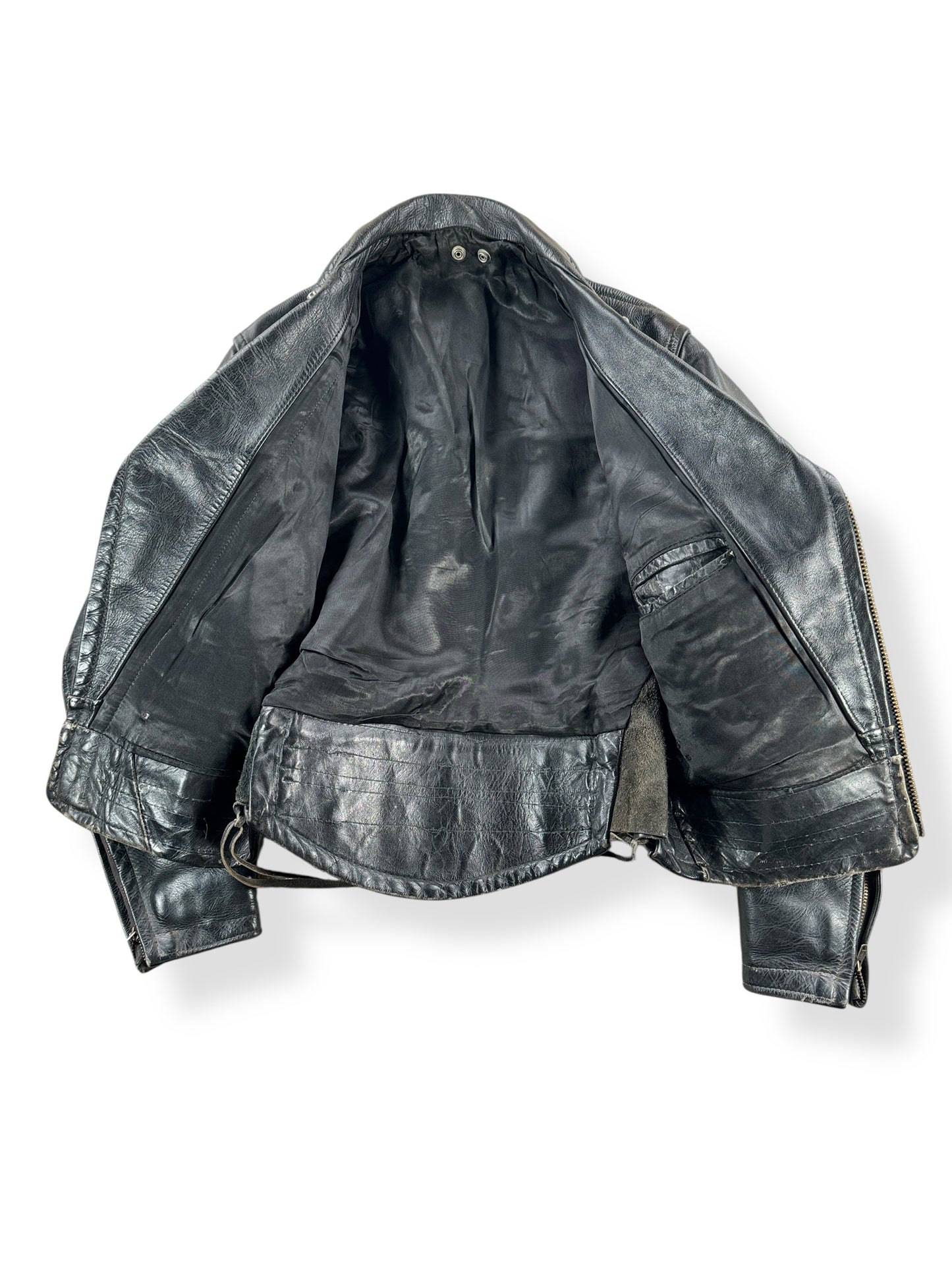 Inside of Vintage 60s Leather Jacket SZ M