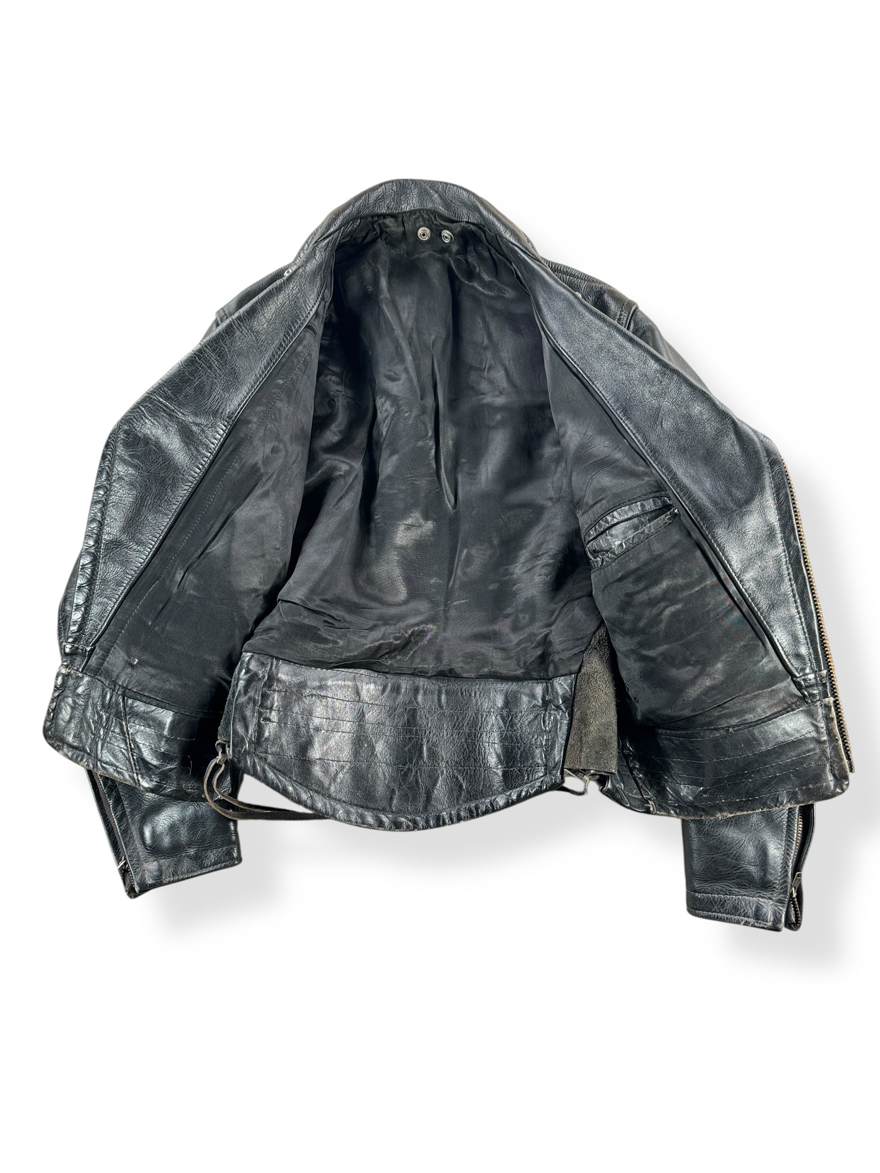 Inside of Vintage 60s Leather Jacket SZ M