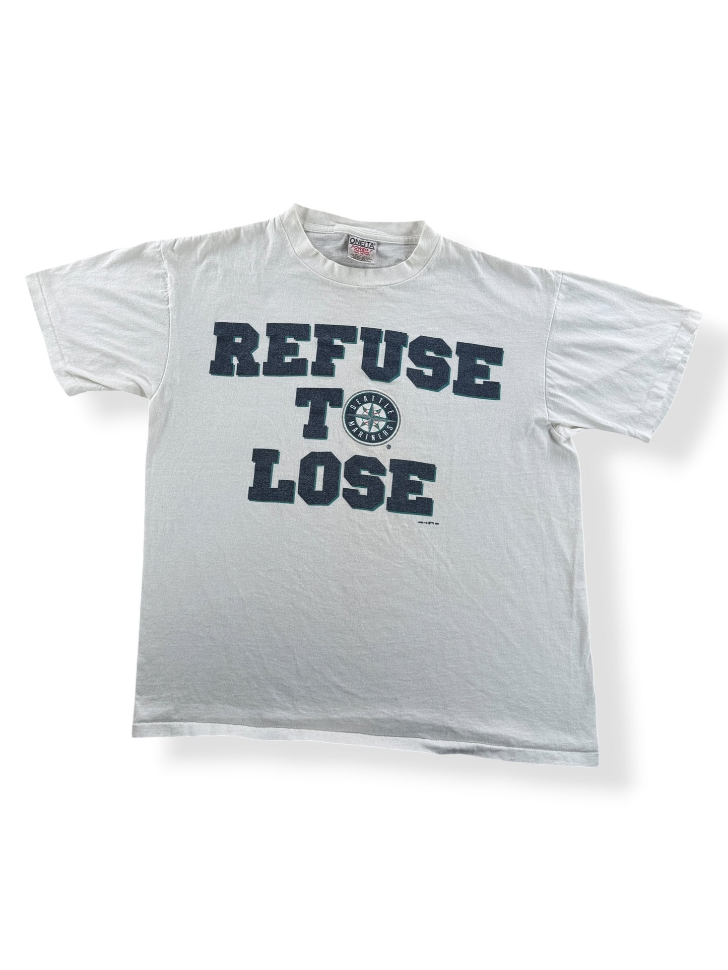 Front of Vintage Mariners Refuse To Lose Tee SZ L