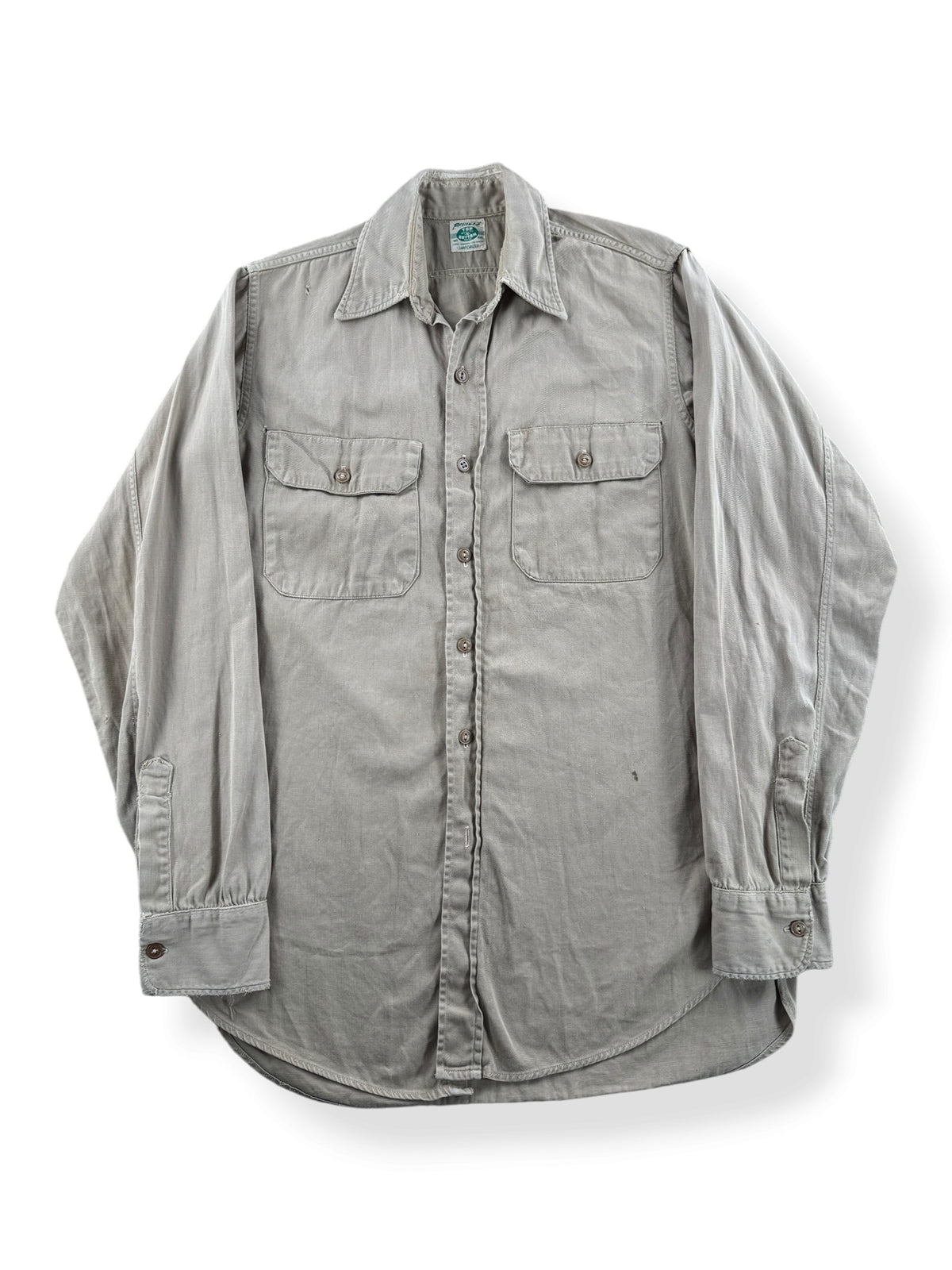 Front of Vintage 1940s Penneys Work Shirt SZ M