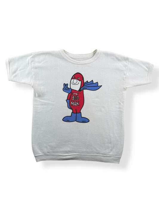 Front of Vintage Bud Man Short Sleeve Crewneck SZ S