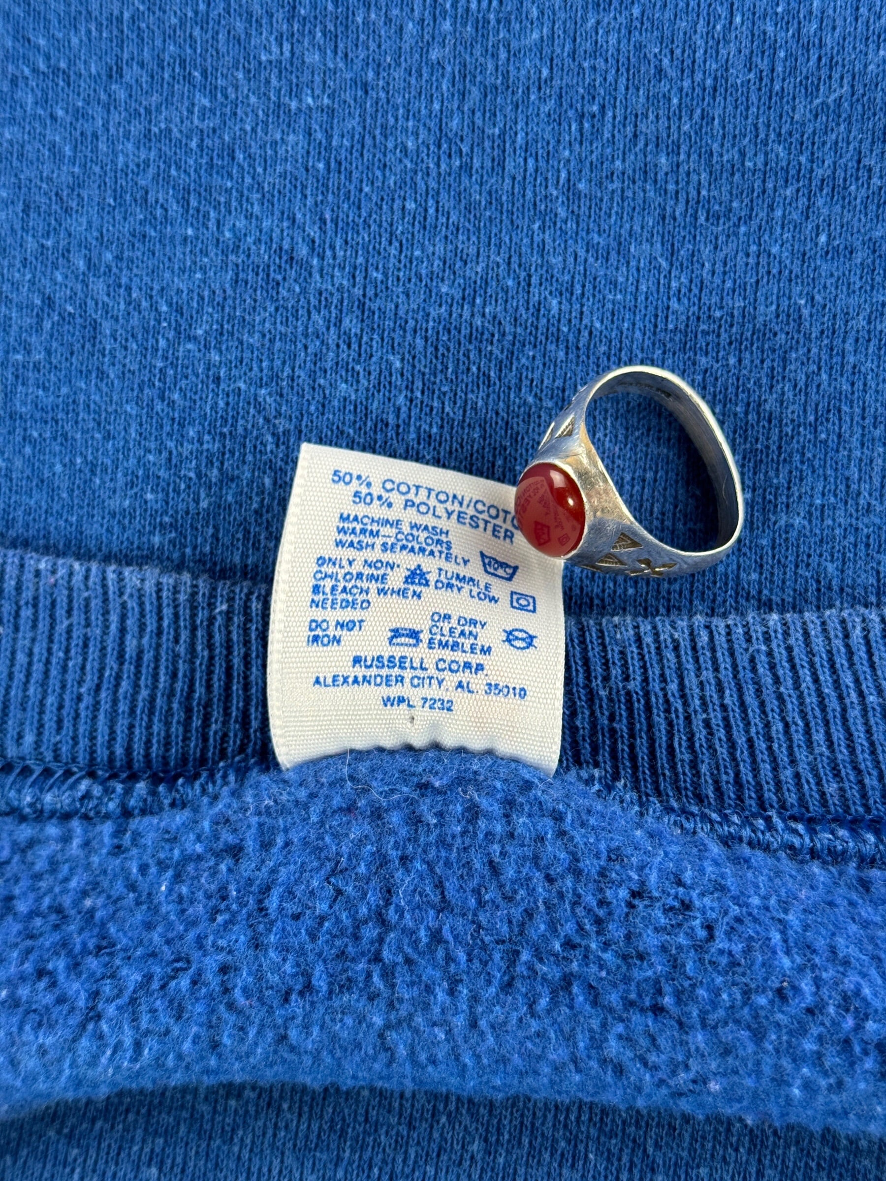 Back of tag on Vintage Sidney Glen Dolphins Crewneck SZ XL (Fits L)