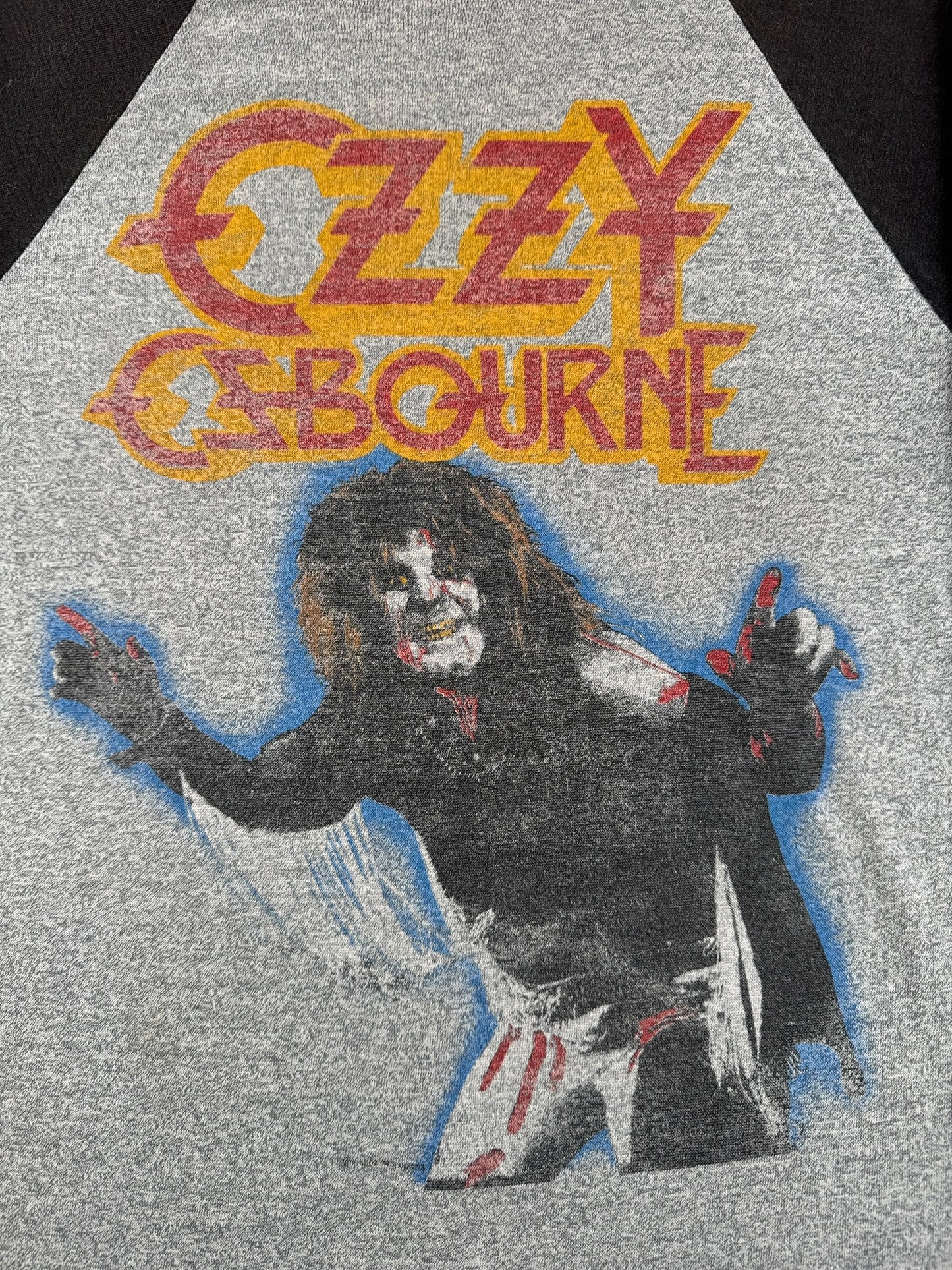Vintage Ozzy Osbourne Diary of a Madman Raglan Tee SZ M (Fits XS/S)