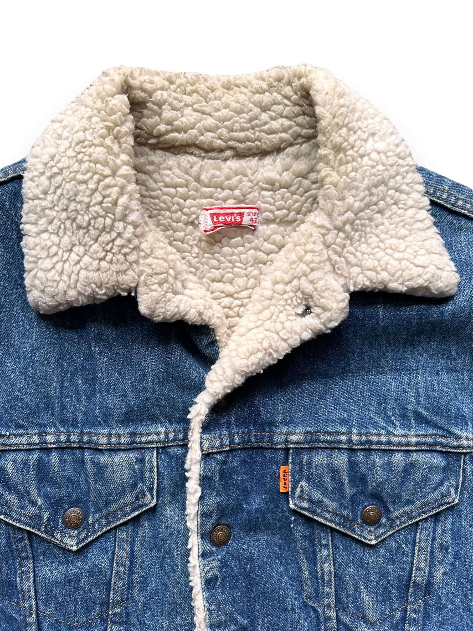 Store Levis Sherpa Lined Orange Tab Trucker Jacket