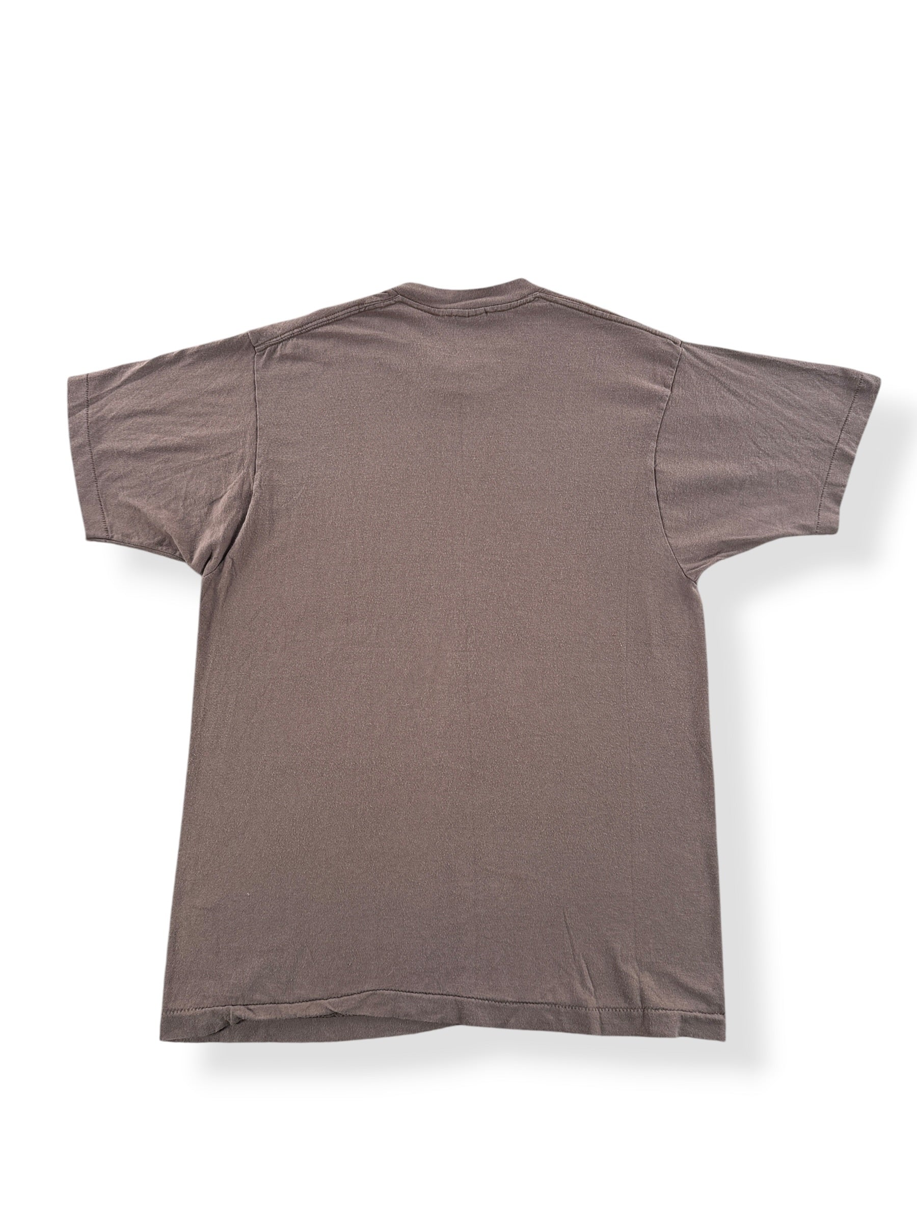 Back of Vintage Brown BVD Blank Tee SZ XL (Fits M)