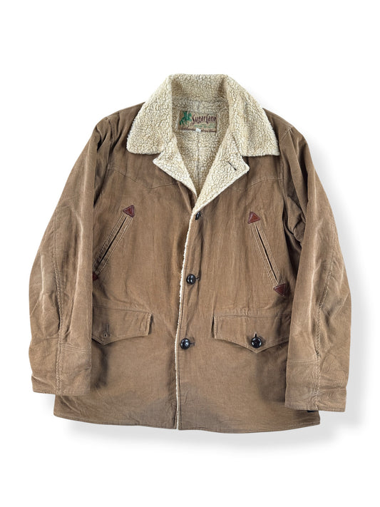Front of Repro Sugar Cane Corduroy Sherpa Lined Coat SZ L