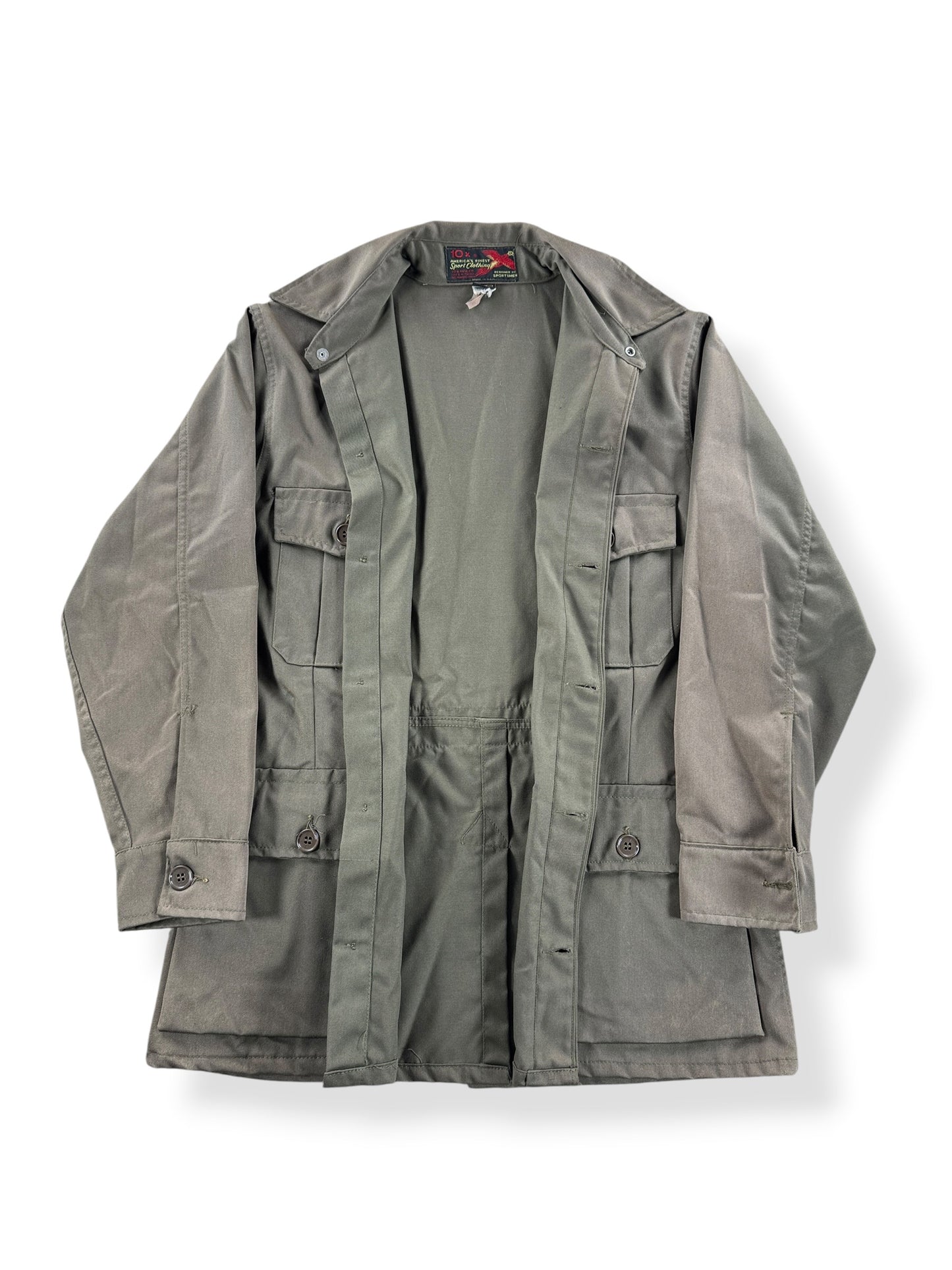 Inside of Vintage 10x Brand Hunting Jacket SZ M