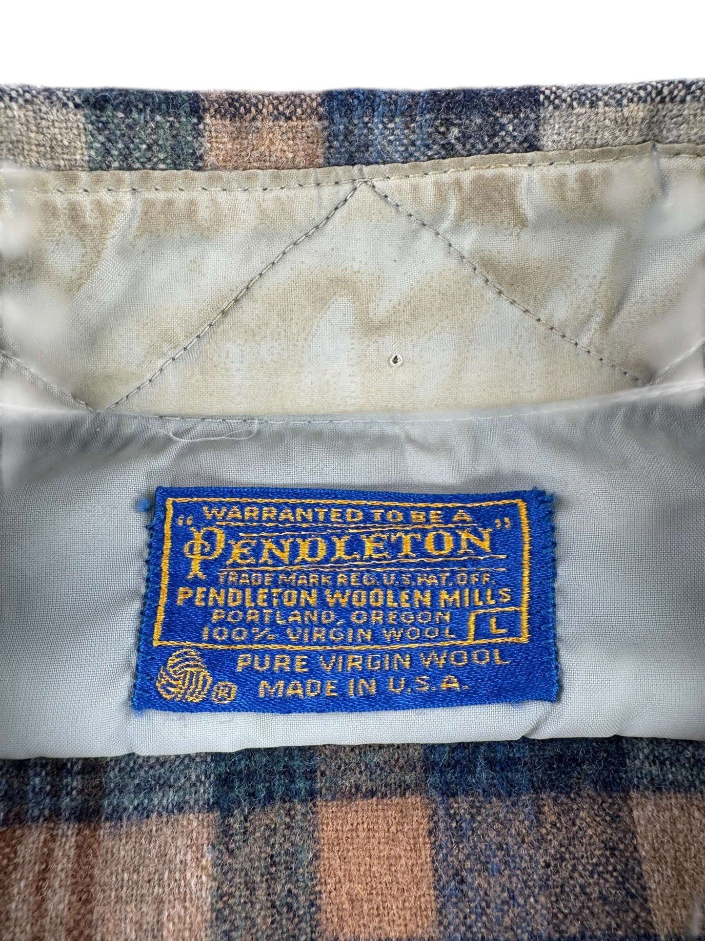 Tag on Vintage Pendleton Flannel Shirt SZ L
