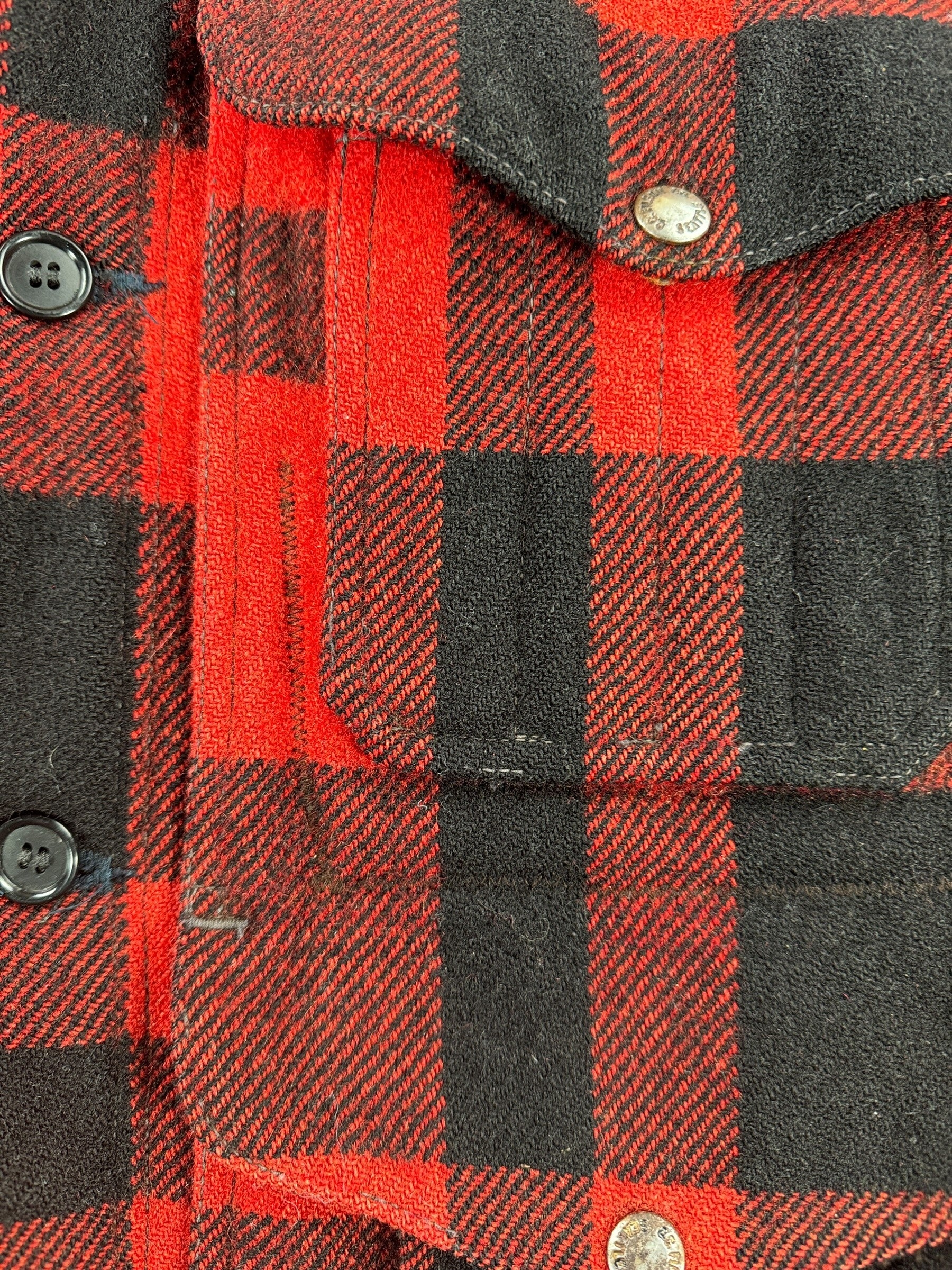 Repair on Vintage Union Made Filson Mackinaw Cruiser SZ 48 AS IS