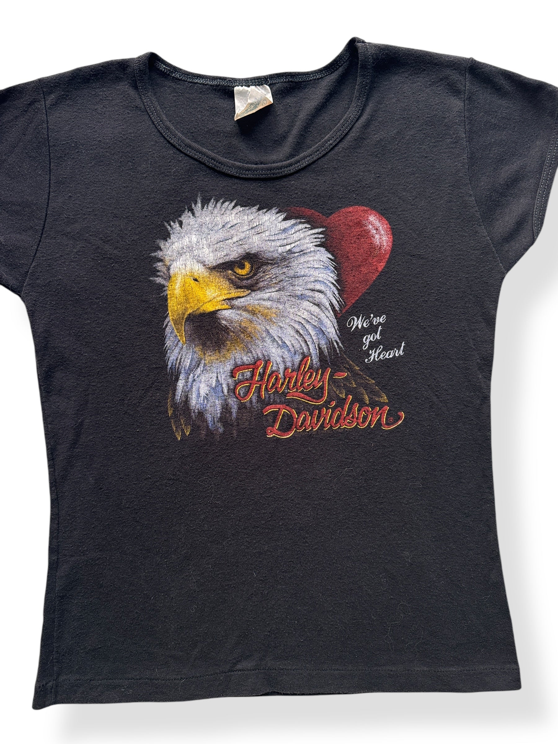 Front Close Up of Ladies Harley Davidson of Ft Lauderdale We've Got Heart Tee SZ L