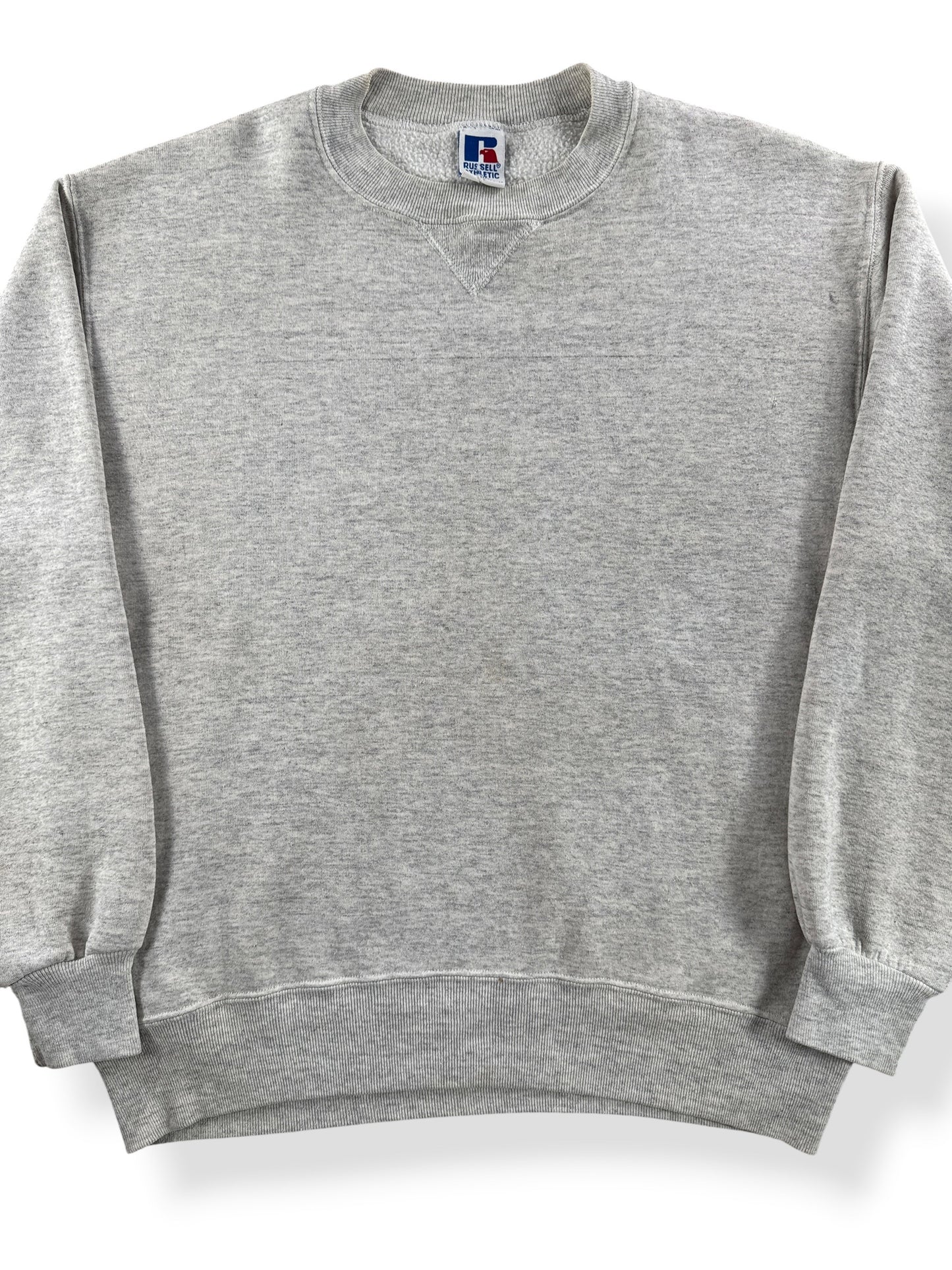 Front Close Up of Vintage MIUSA Russell Athletic Crewneck SZ L