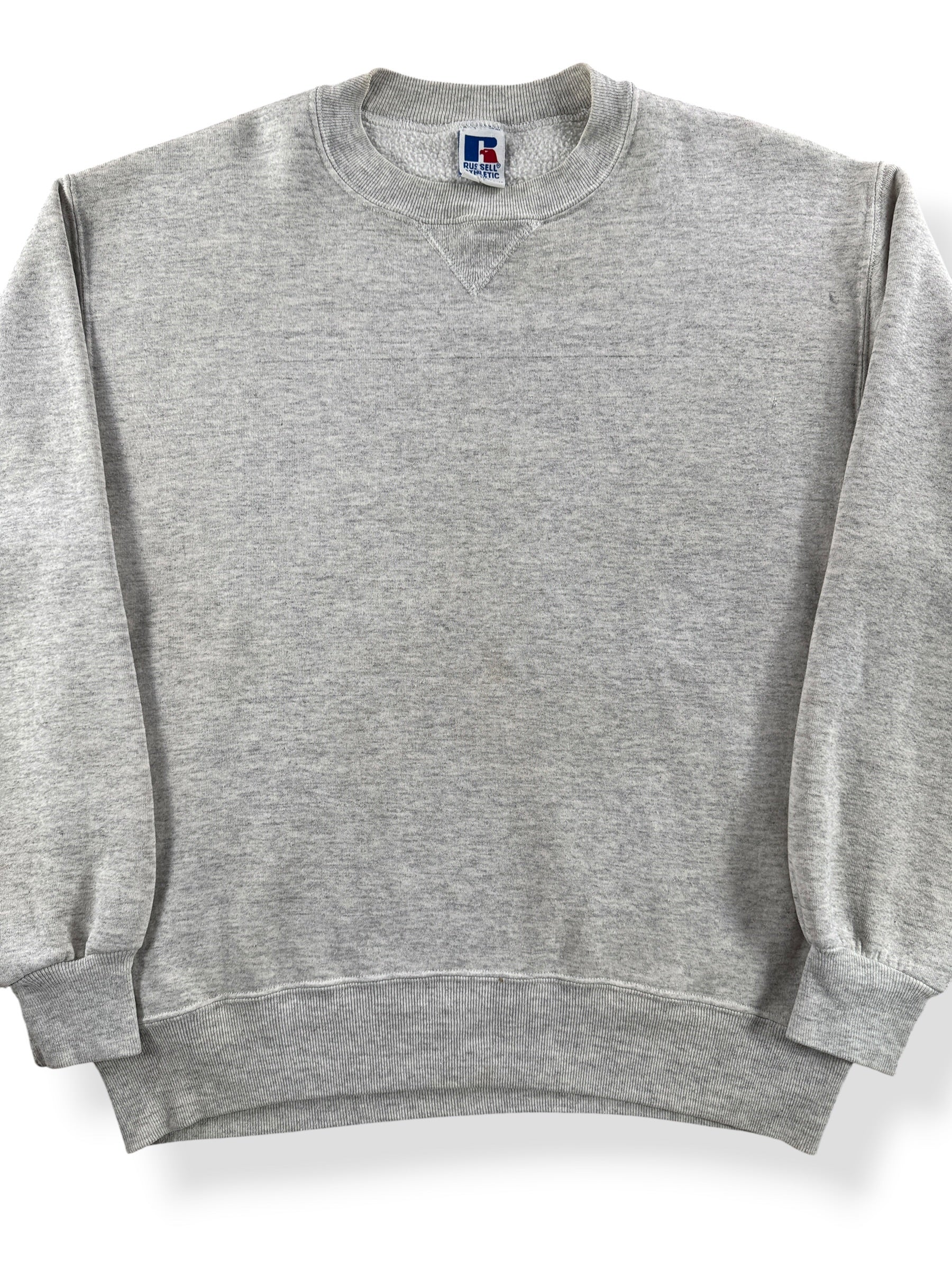 Front Close Up of Vintage MIUSA Russell Athletic Crewneck SZ L