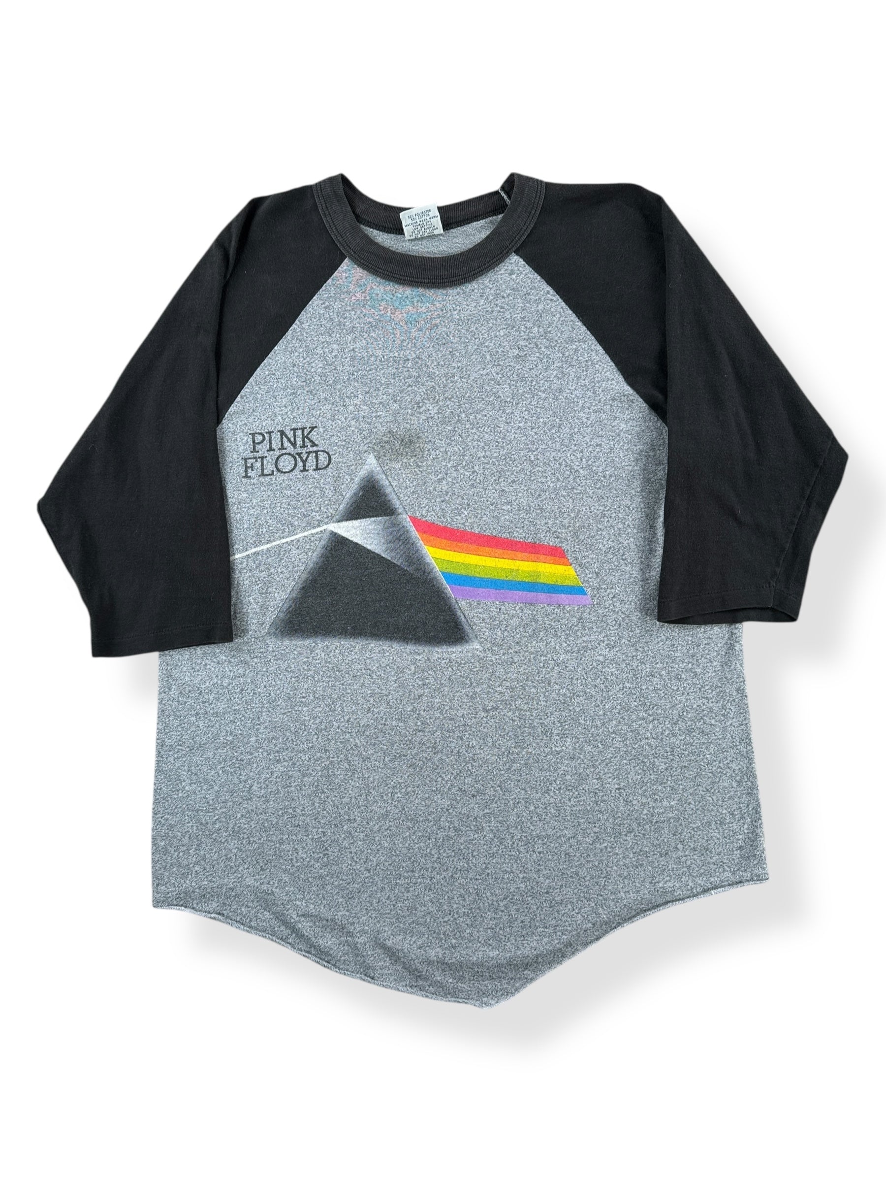 Front of Vintage Pink Floyd Dark Side of the Moon Raglan Tee SZ M