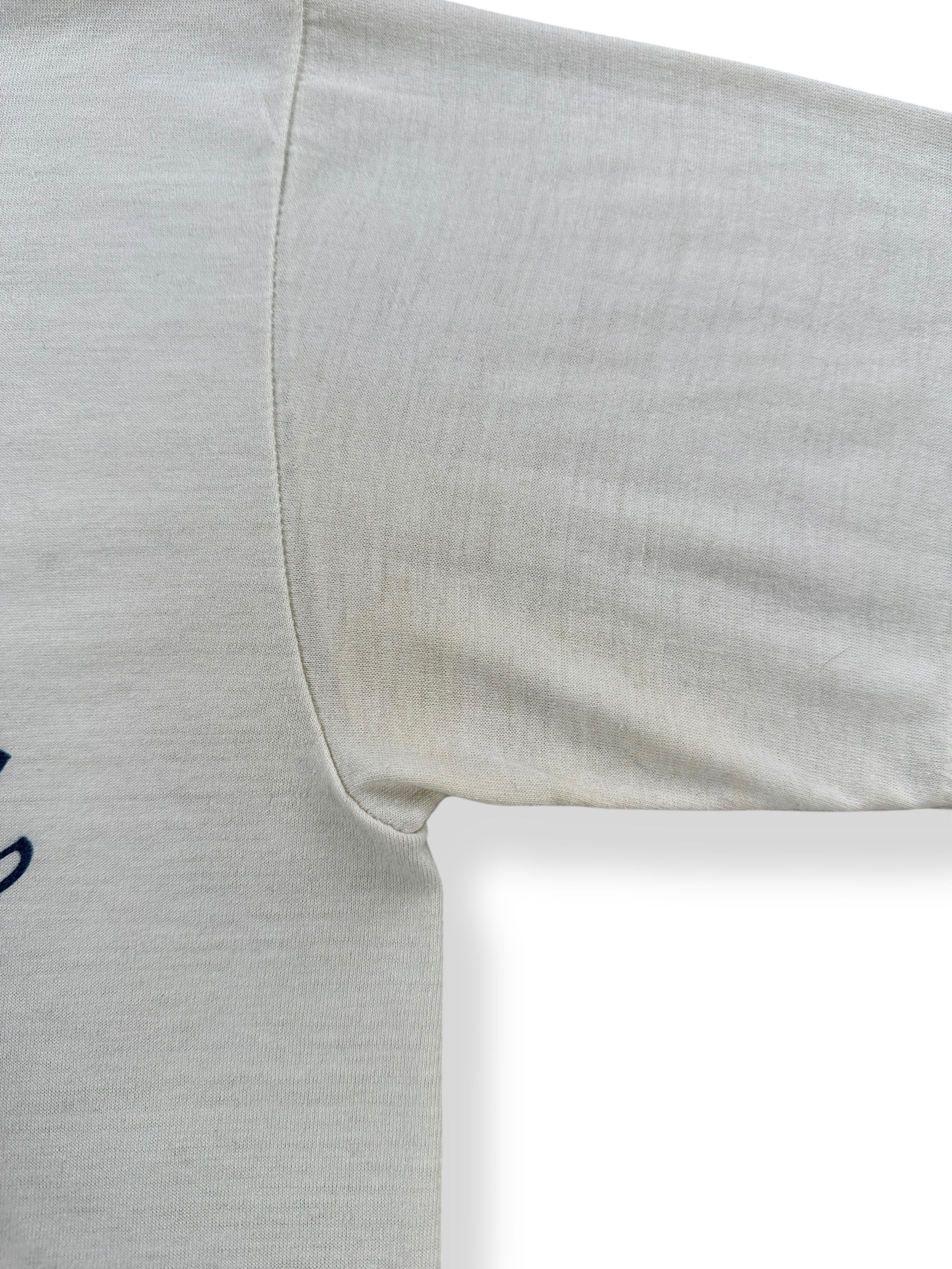 Discoloring on Vintage Fort Rucker Alaska Crew Chief Tee SZ S