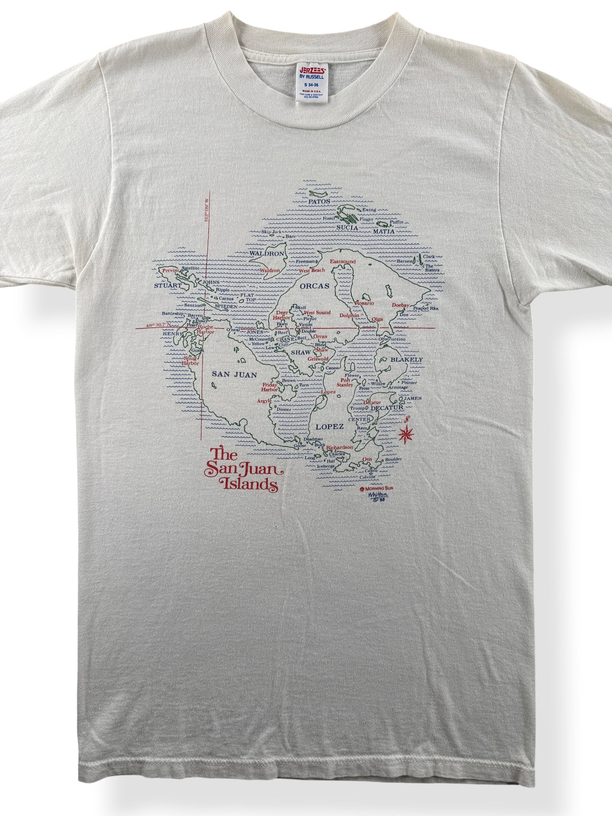 Close-up of Vintage San Juan Islands Tee SZ S