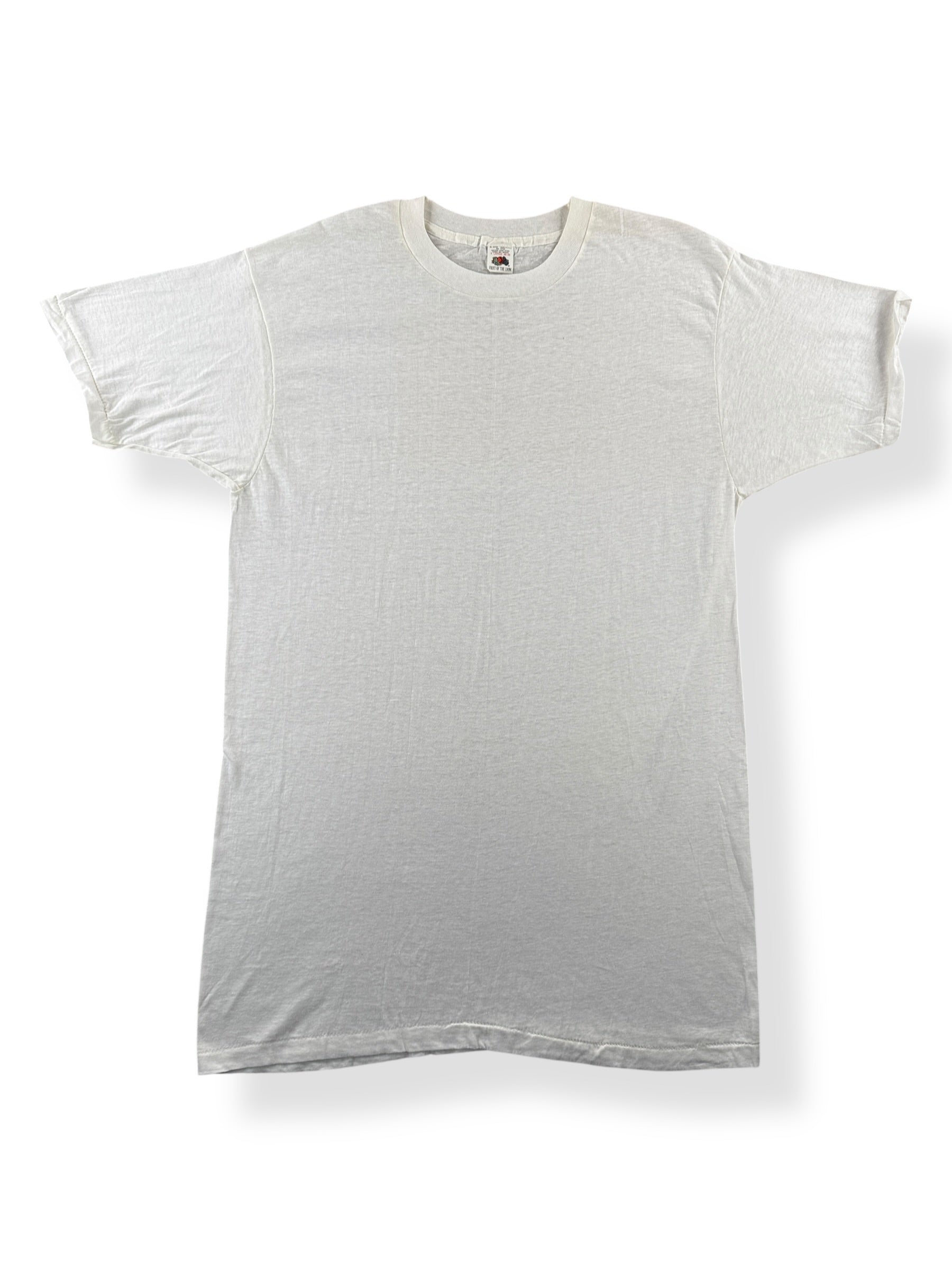 Front of Vintage FOTL Blank White Tee SZ XL (Fits M)