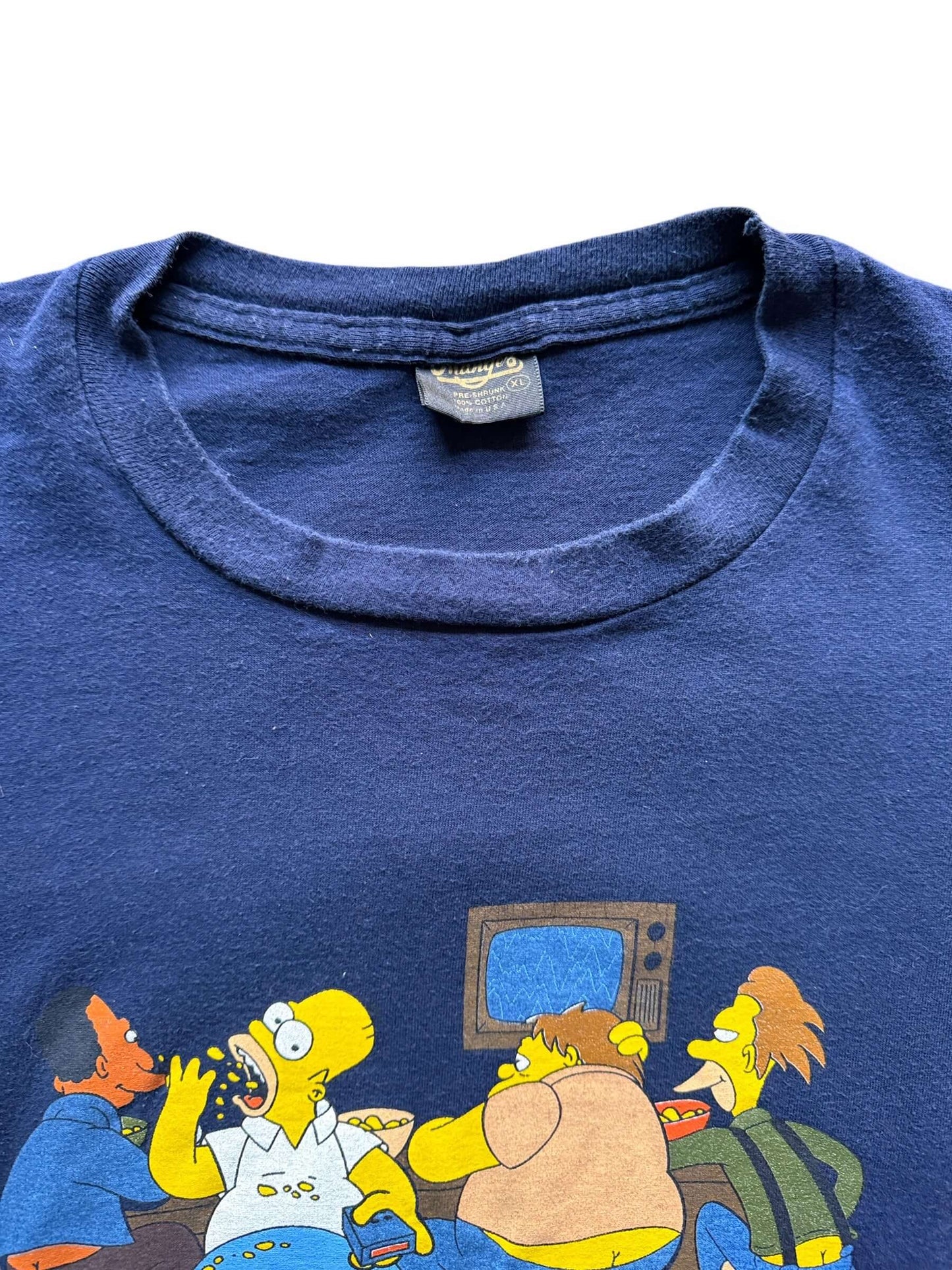 Tag View on Vintage Hanging with the Homey Homer Simpson Tee SZ XL