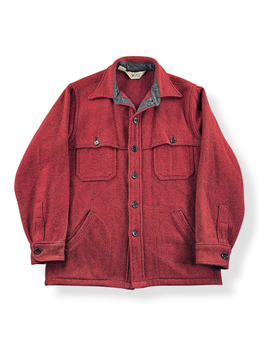 Front of Vintage Red Woolrich Mackinaw Jacket SZ M