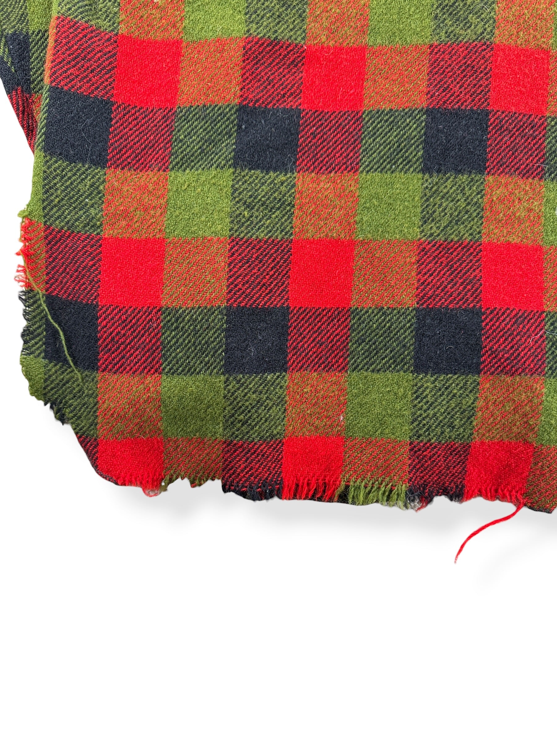 Fraying on back of Vintage Chill Chaser Wool Flannel SZ L