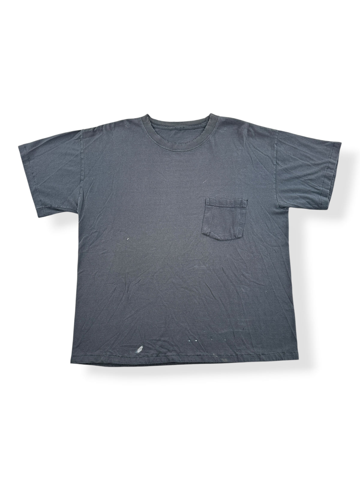 Front of Vintage Black Blank Pocket Tee SZ L