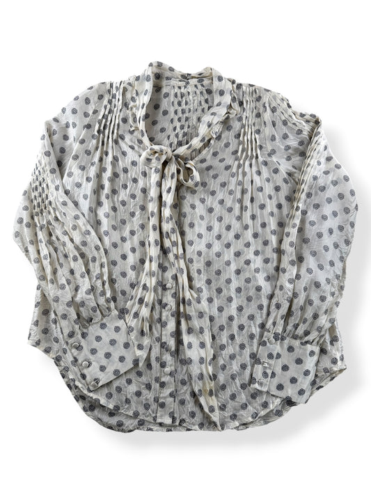 Front of Vintage 70s Silk Blouse SZ S