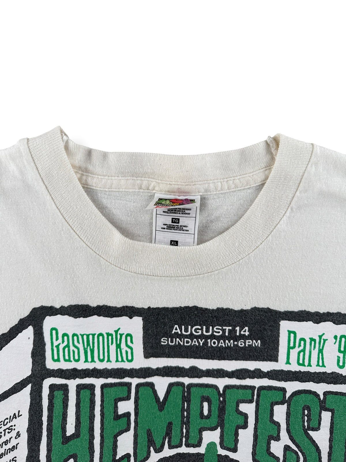 Collar on Vintage 7 Year Bitch Hempfest Tee SZ XL