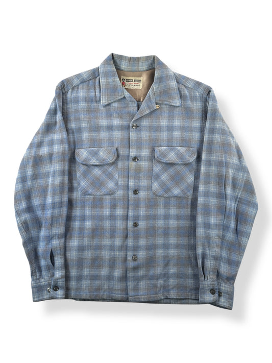 Front of Vintage Golden Nugget by Ivanhoe Wool Board Shirt SZ M