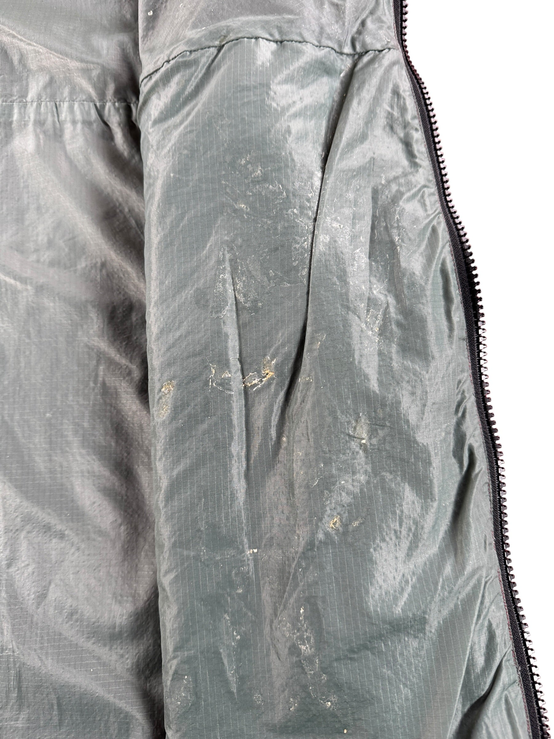 Staining on Vintage Pangea for Feathered Friends Rain Jacket SZ L