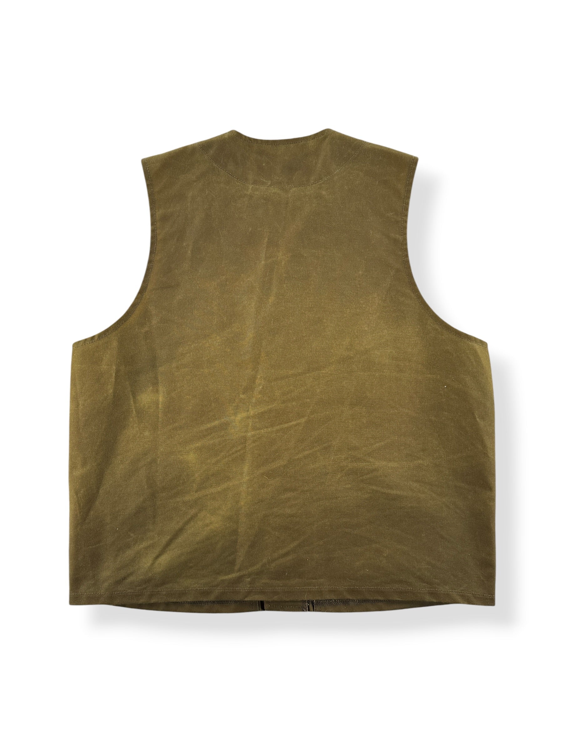 Back of Filson Tin Cloth Vest SZ L