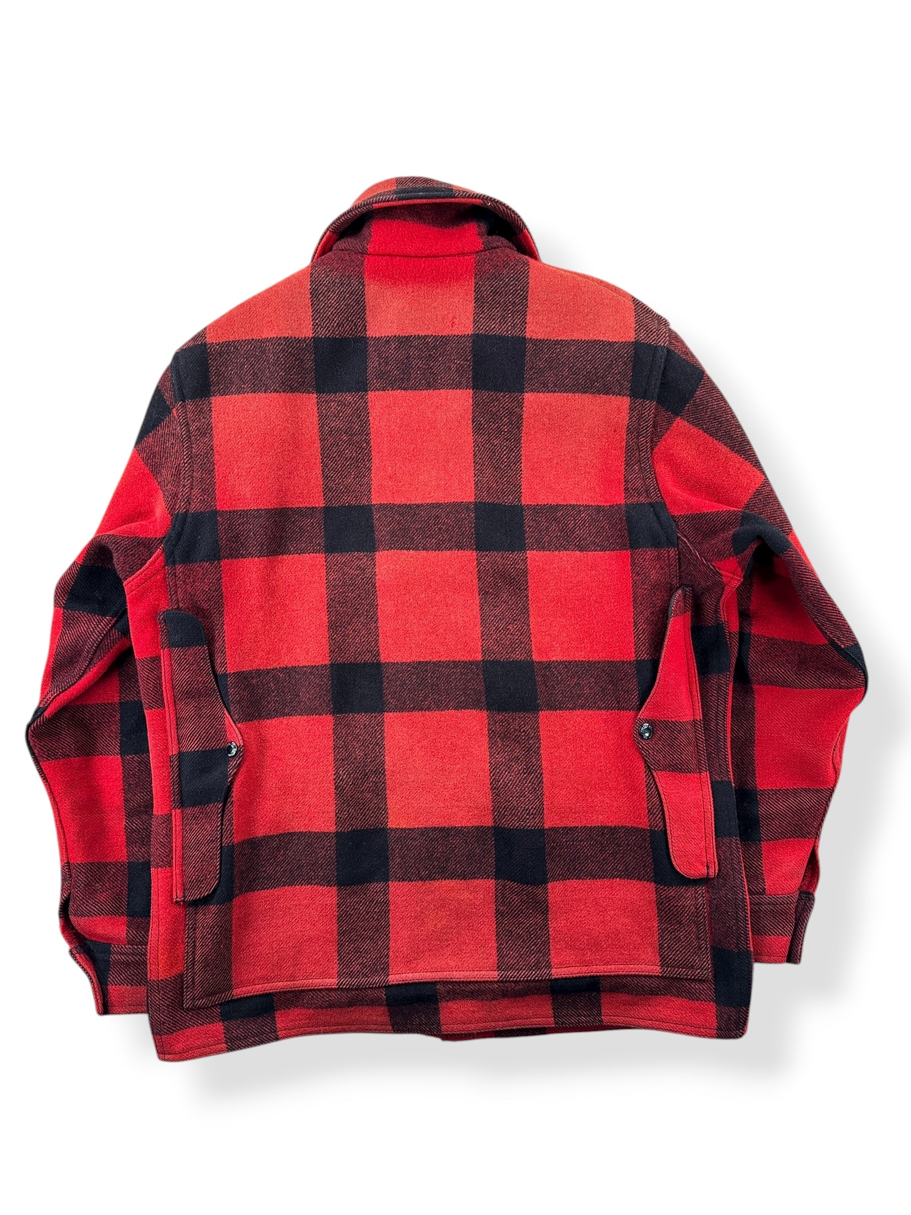 Back of Vintage Filson Button Snap Mackinaw Jacket SZ 42