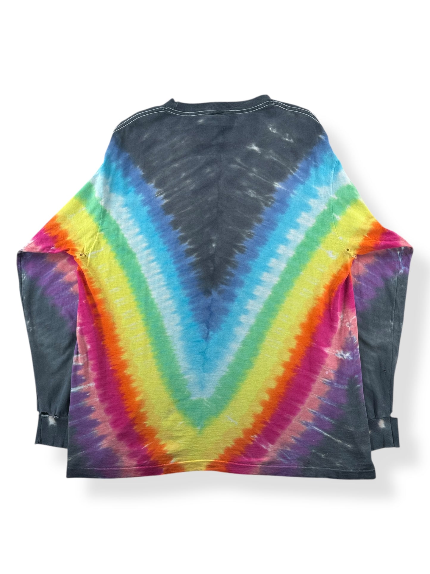 Back of Vintage Long Sleeve Tie Dye Tee SZ XL
