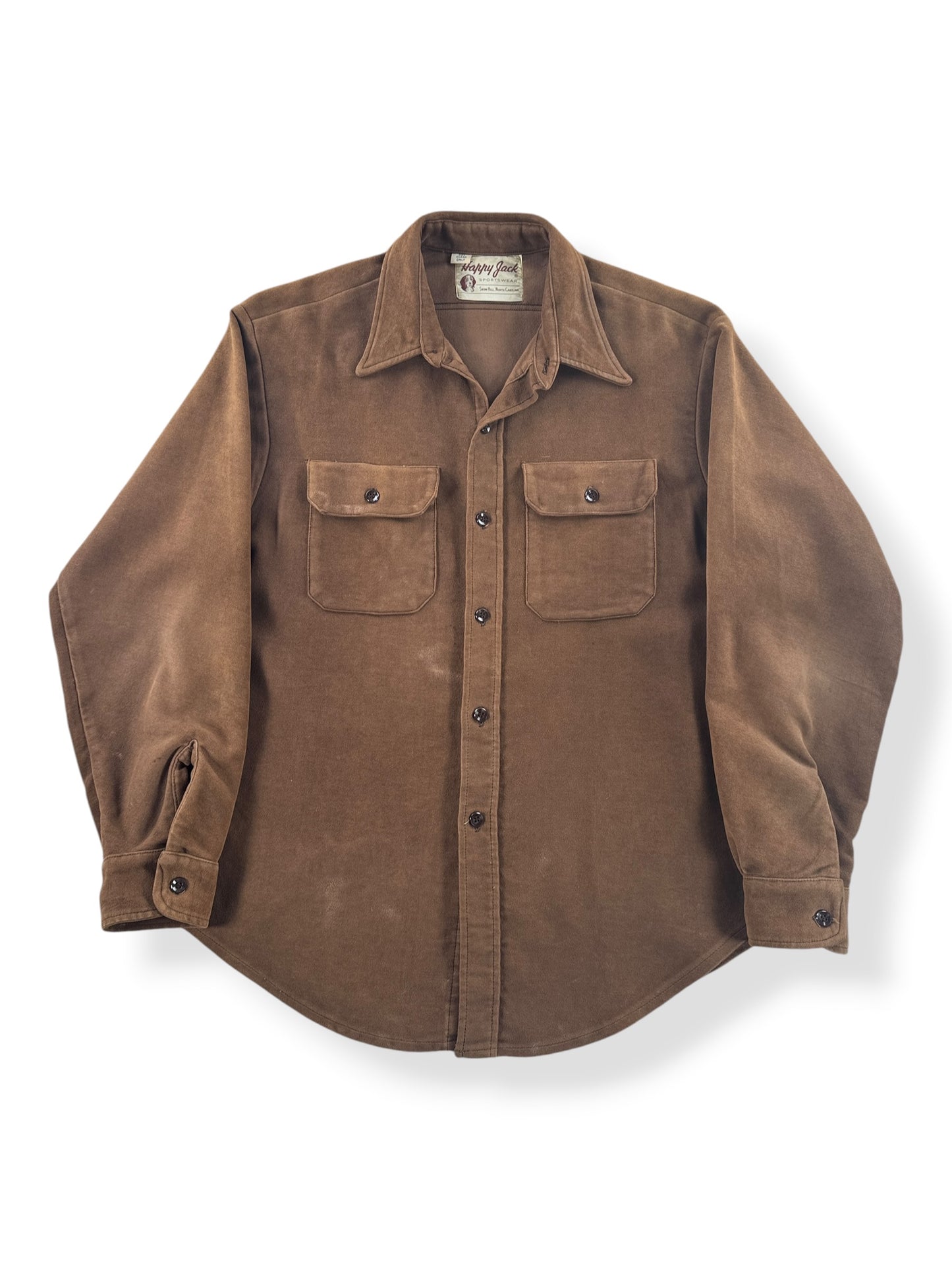 Front of Vintage 70s Happy Jack Moleskin Shirt SZ L