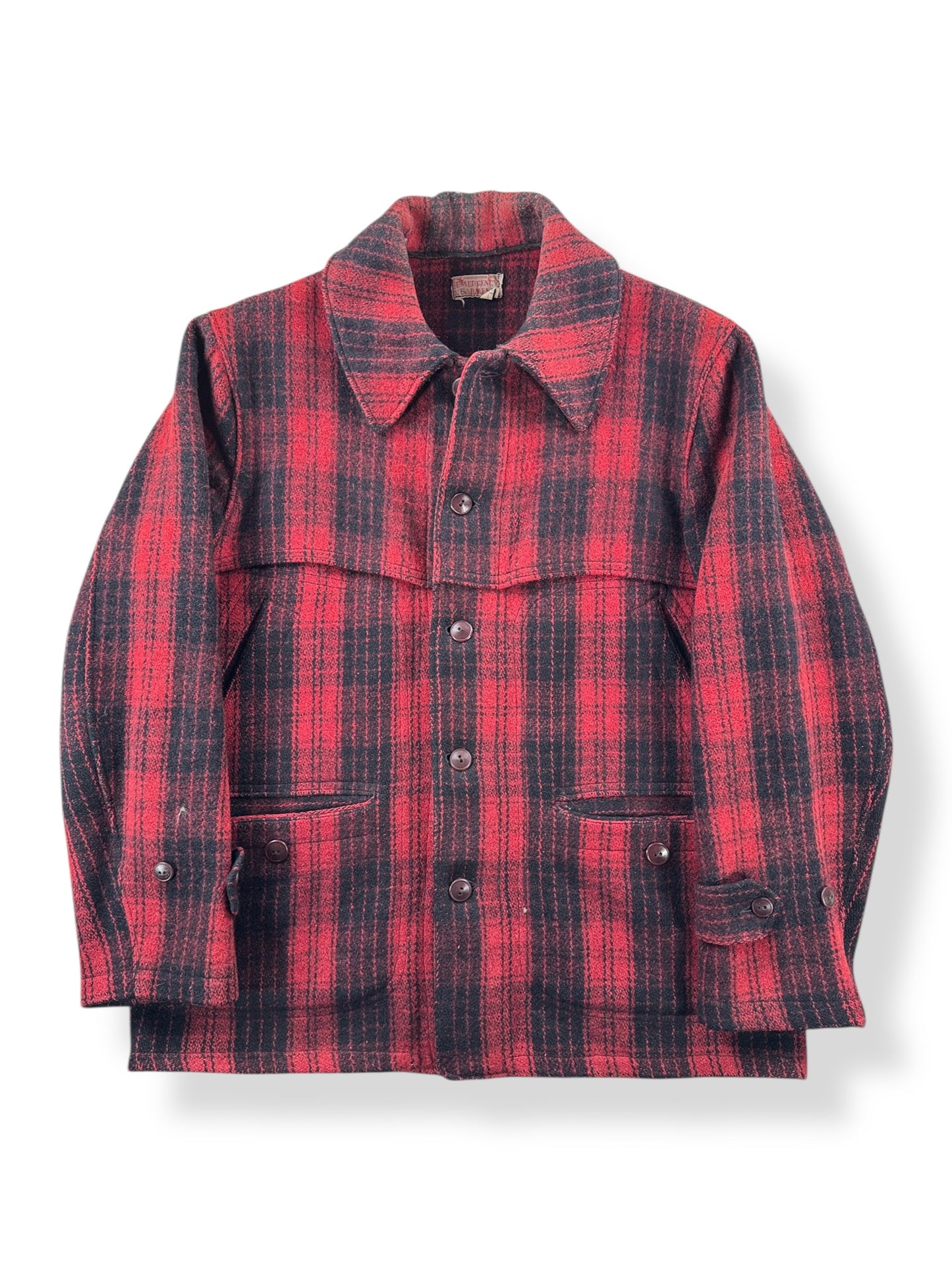 Front of Vintage "Emergency Garment" 40s/50s Wool Jacket SZ L