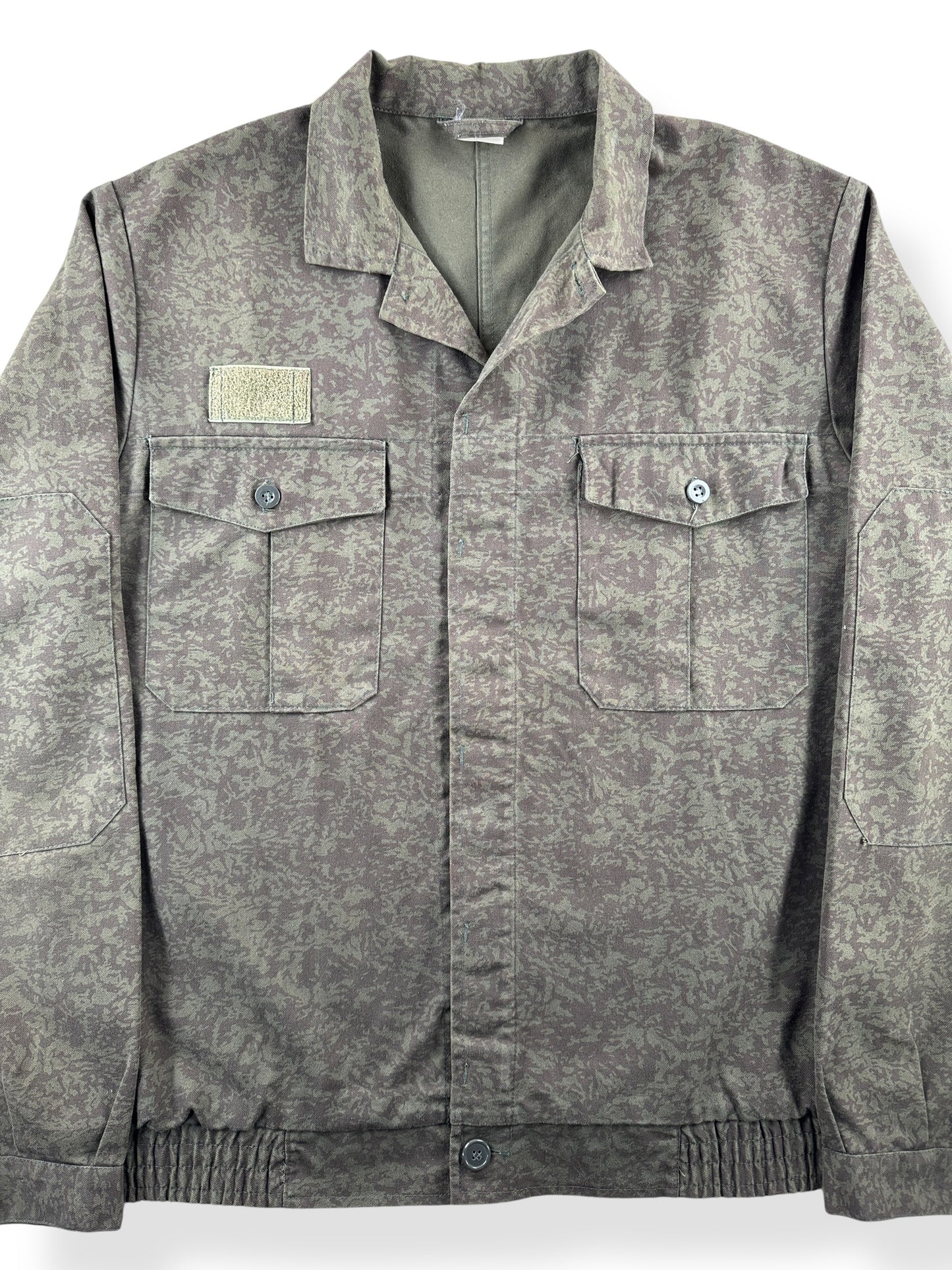 Front Close Up of Vintage Czech Military Jacket SZ XL