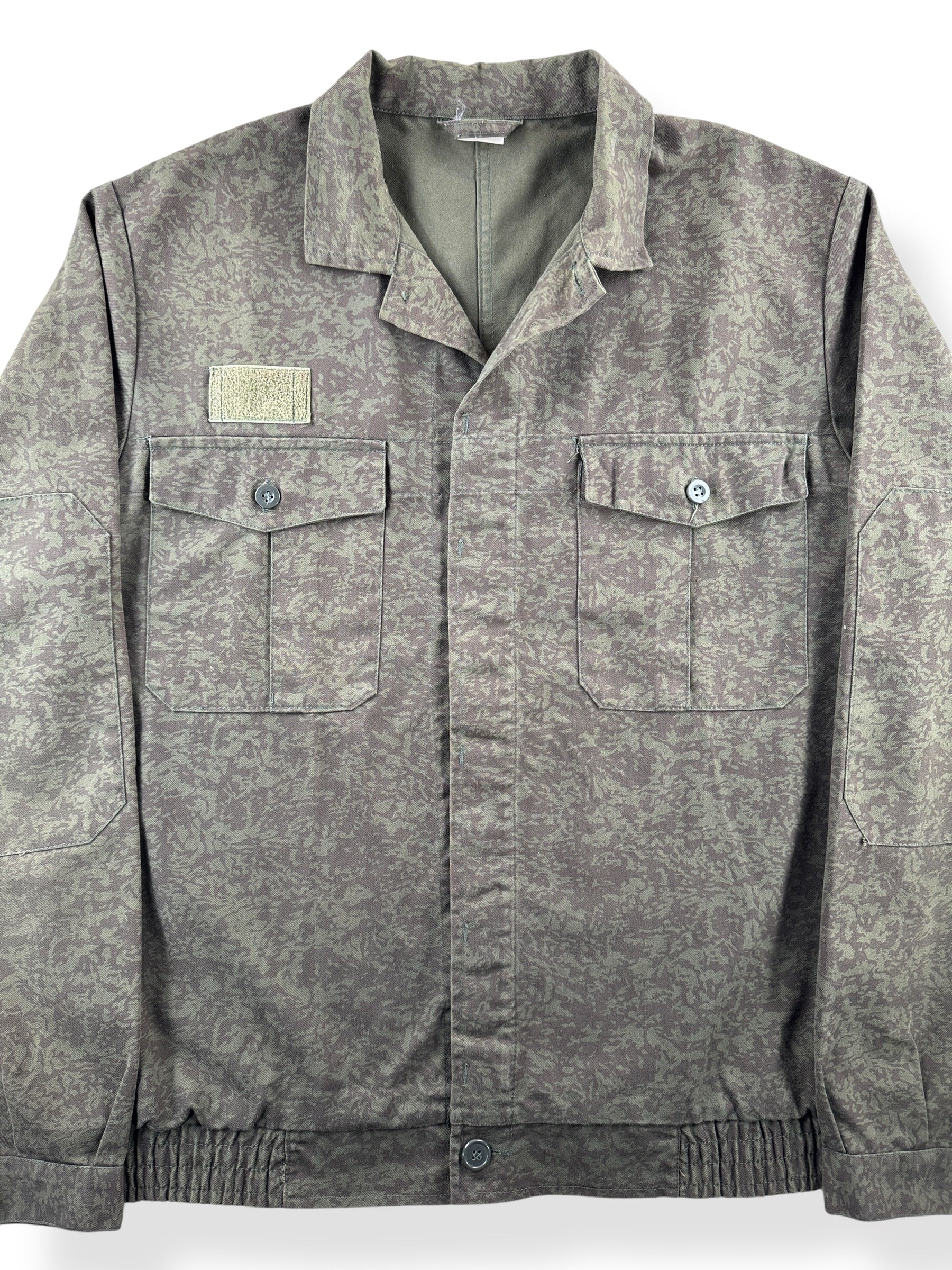 Front Close Up of Vintage Czech Military Jacket SZ XL