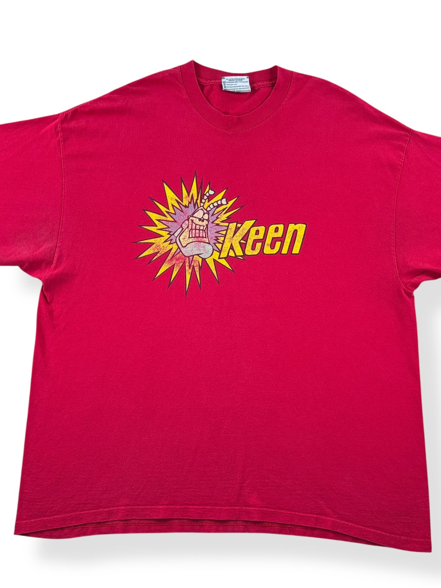 Front Close Up of Vintage 1998 The Tick Tee SZ XXL
