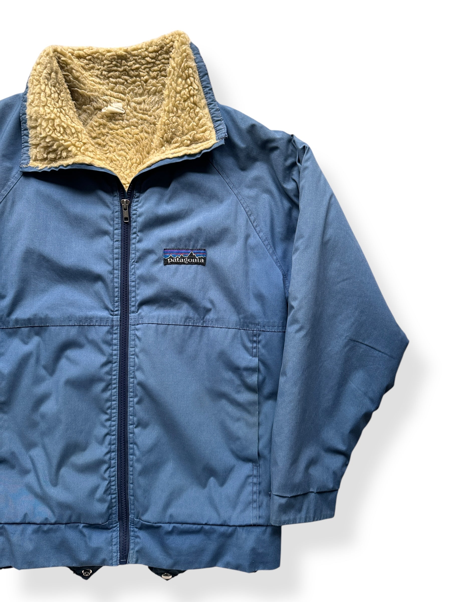 Front Left of Vintage 80s Patagonia Deep Pile Lined Jacket SZ S