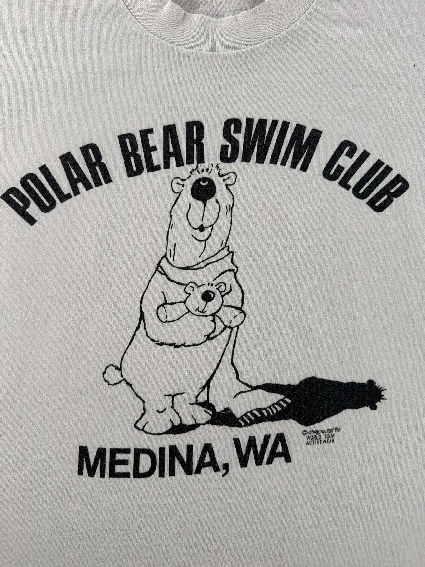 Graphic of Vintage Polar Bear Swim Team Tee SZ L (Fits M)