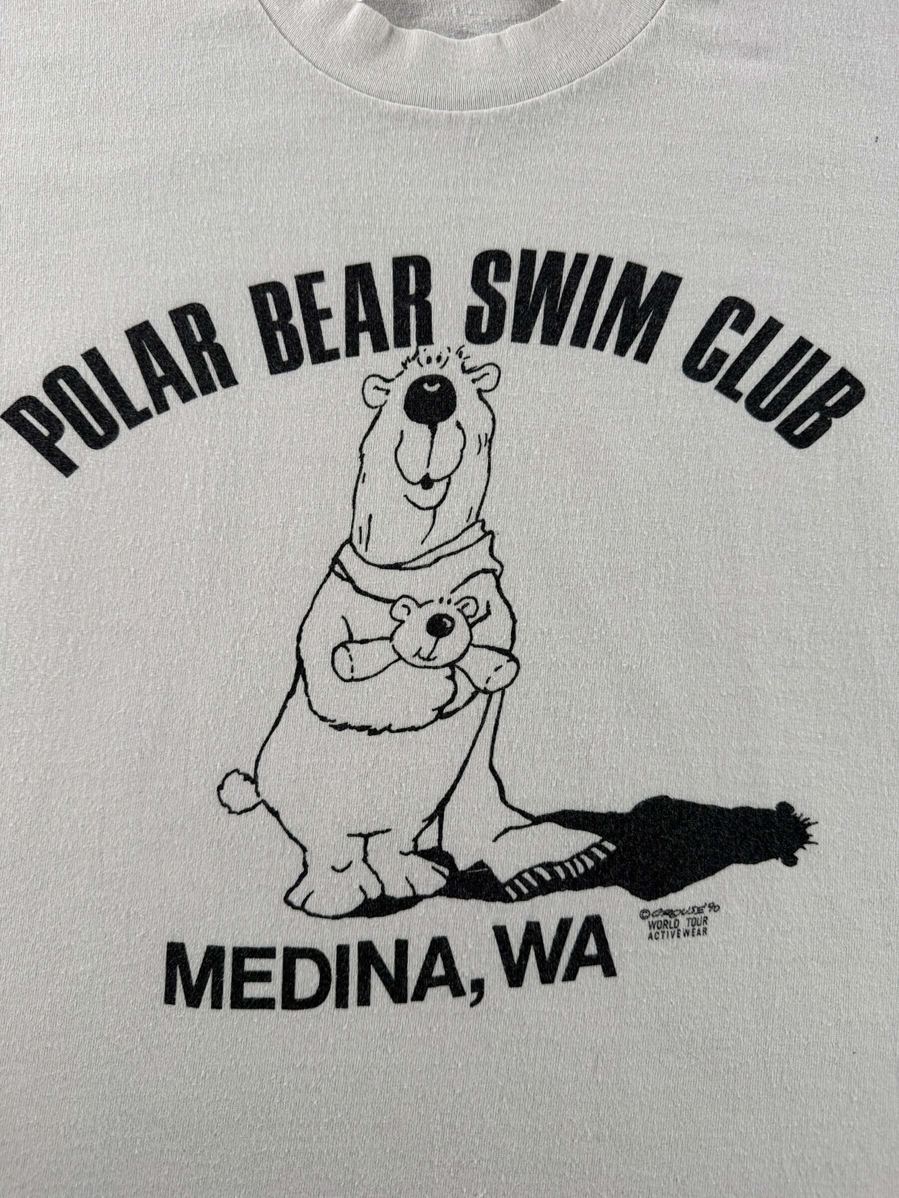 Graphic of Vintage Polar Bear Swim Team Tee SZ L (Fits M)