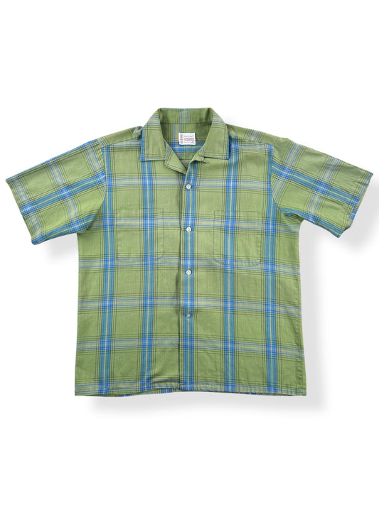 Front of Vintage Towncraft Penn Prest Short Sleeve Loop Collar Shirt SZ M