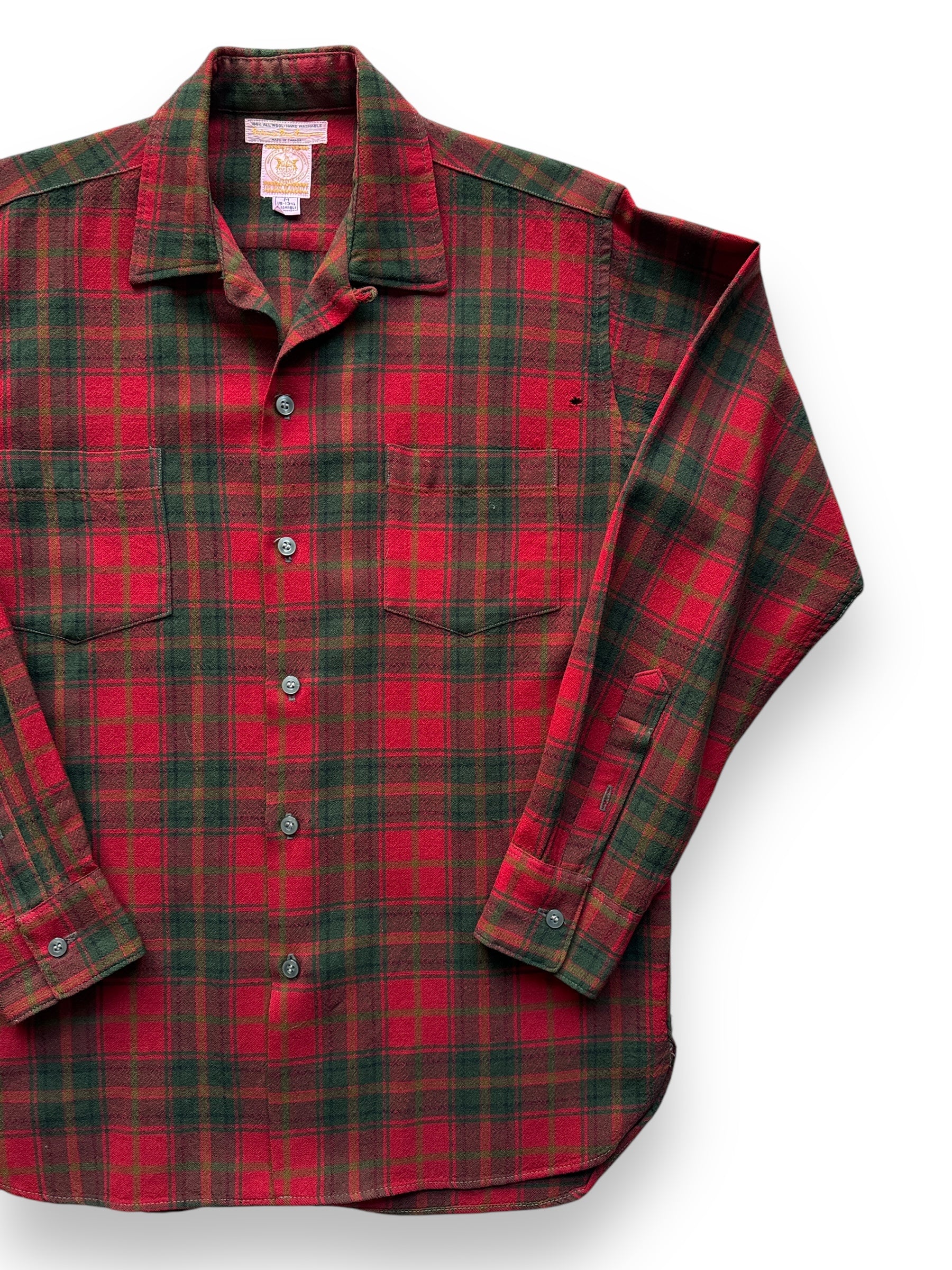 front right of Vintage Hudson's Bay Flannel SZ L