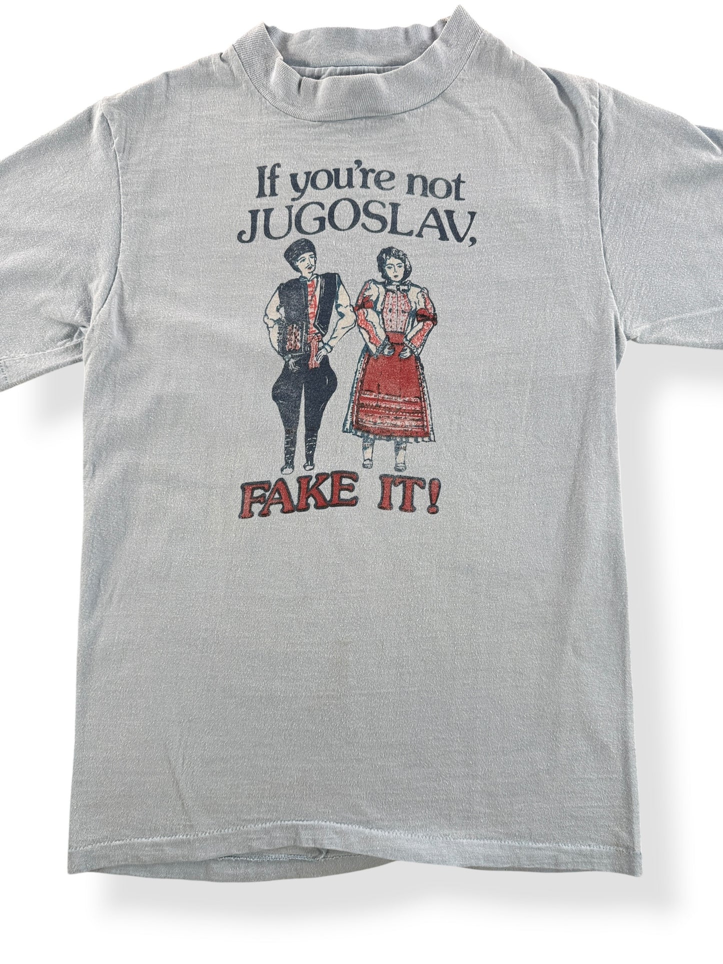 Front Close Up of Vintage Jugoslav Tee SZ S (Fits XS)