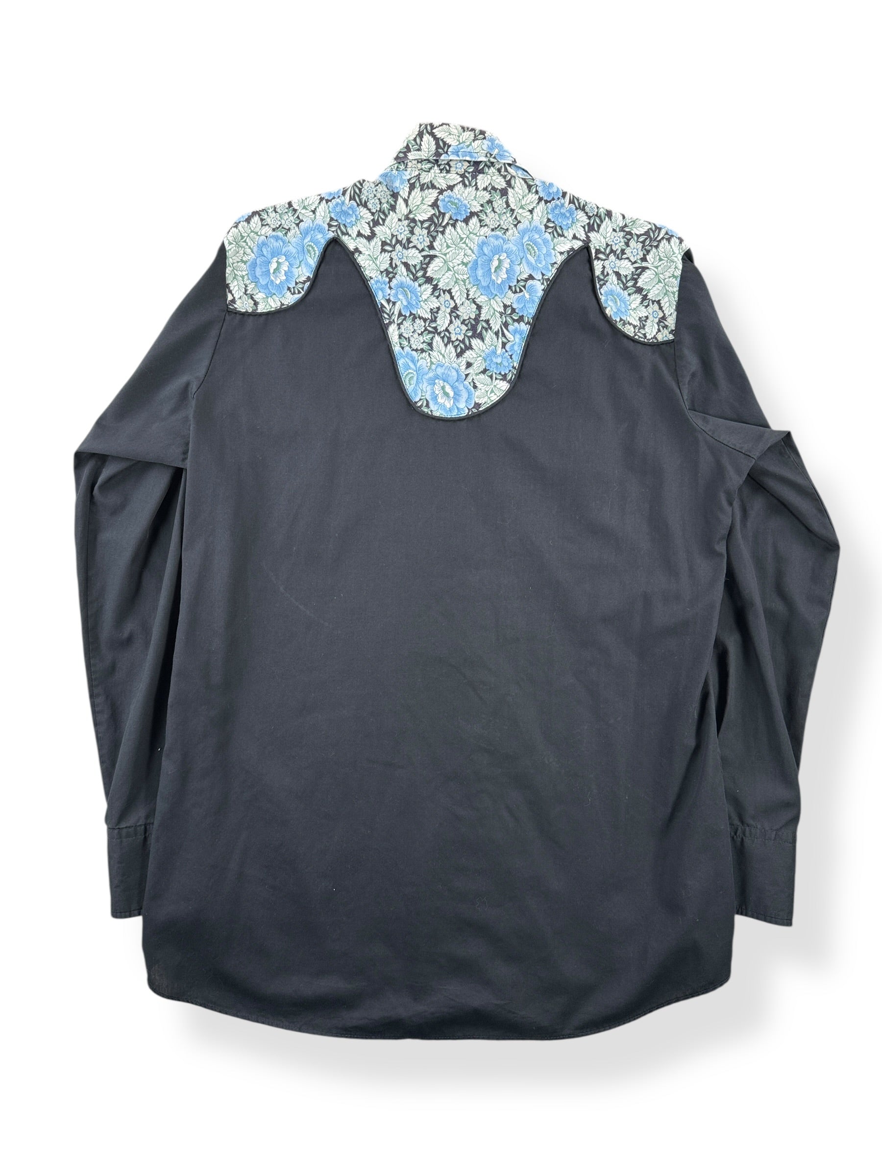 Back of Vintage Miller Western Wear Floral Pearl Snap SZ L