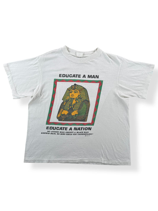 Front of Vintage Educate A Man, Educate A Nation Tee SZ L