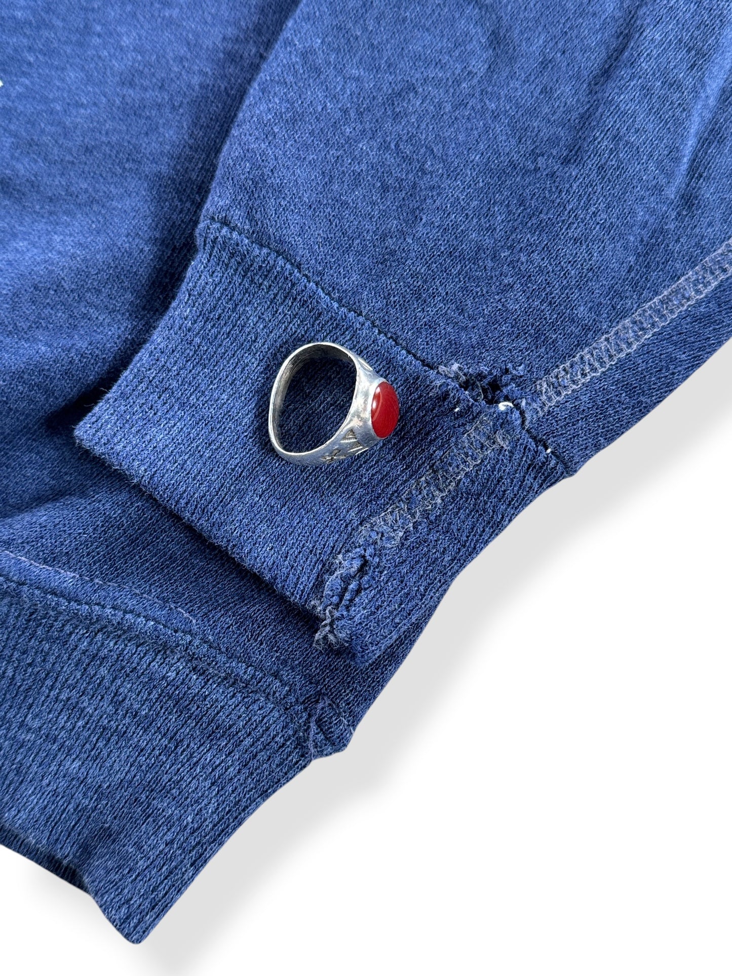 Damage on cuff of Vintage Kids Bryn Mawr College Crewneck - AS IS